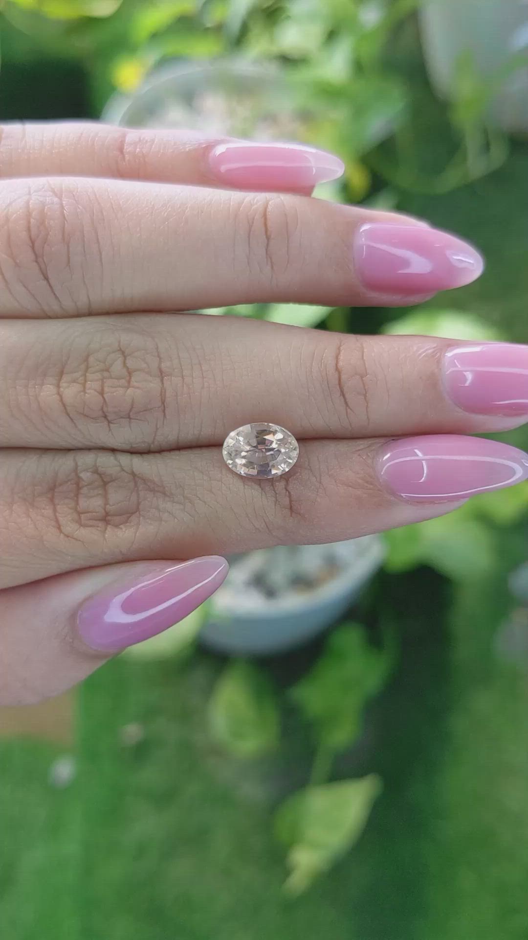 2.00 Ct. Peach Sapphire from Ceylon (Sri Lanka) Size Video