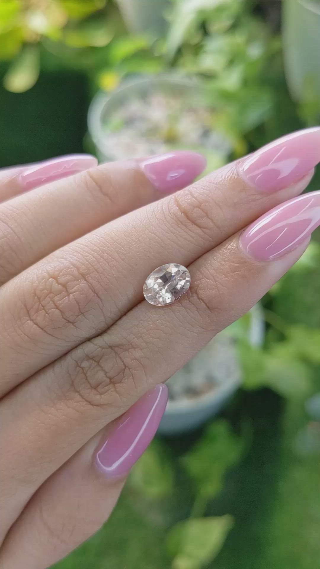2.00 Ct. Peach Sapphire from Ceylon (Sri Lanka) Size Video