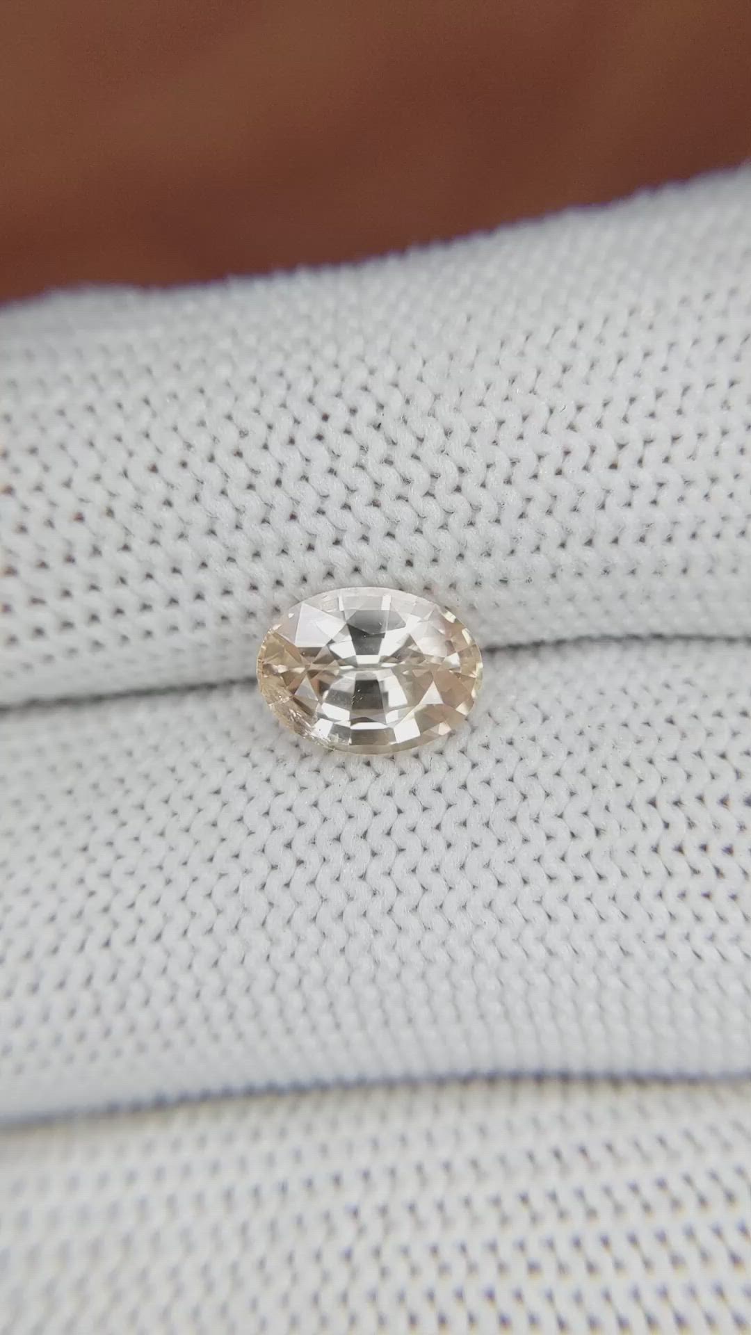 2.00 Ct. Peach Sapphire from Ceylon (Sri Lanka) Size Video