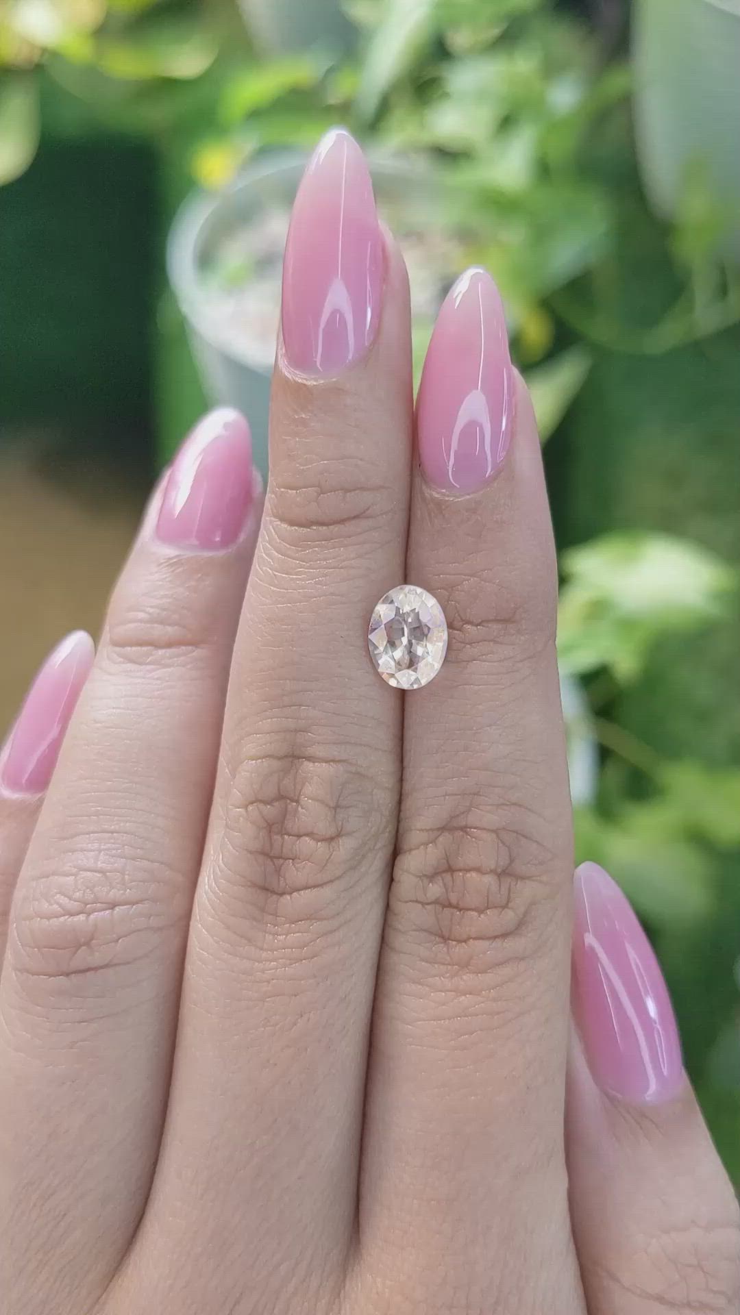 2.00 Ct. Peach Sapphire from Ceylon (Sri Lanka) Size Video