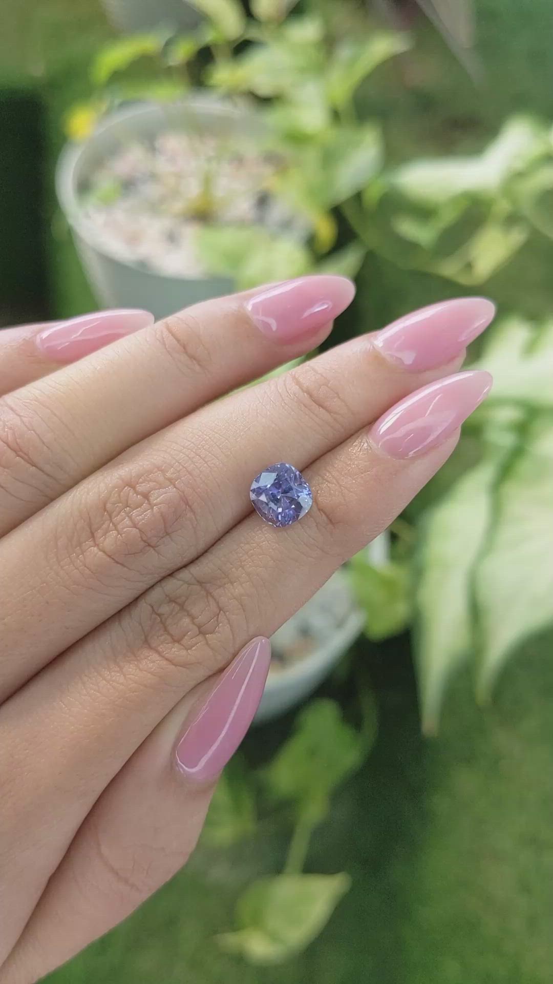 3.02 Ct. Violet Sapphire from Ceylon (Sri Lanka) Size Video