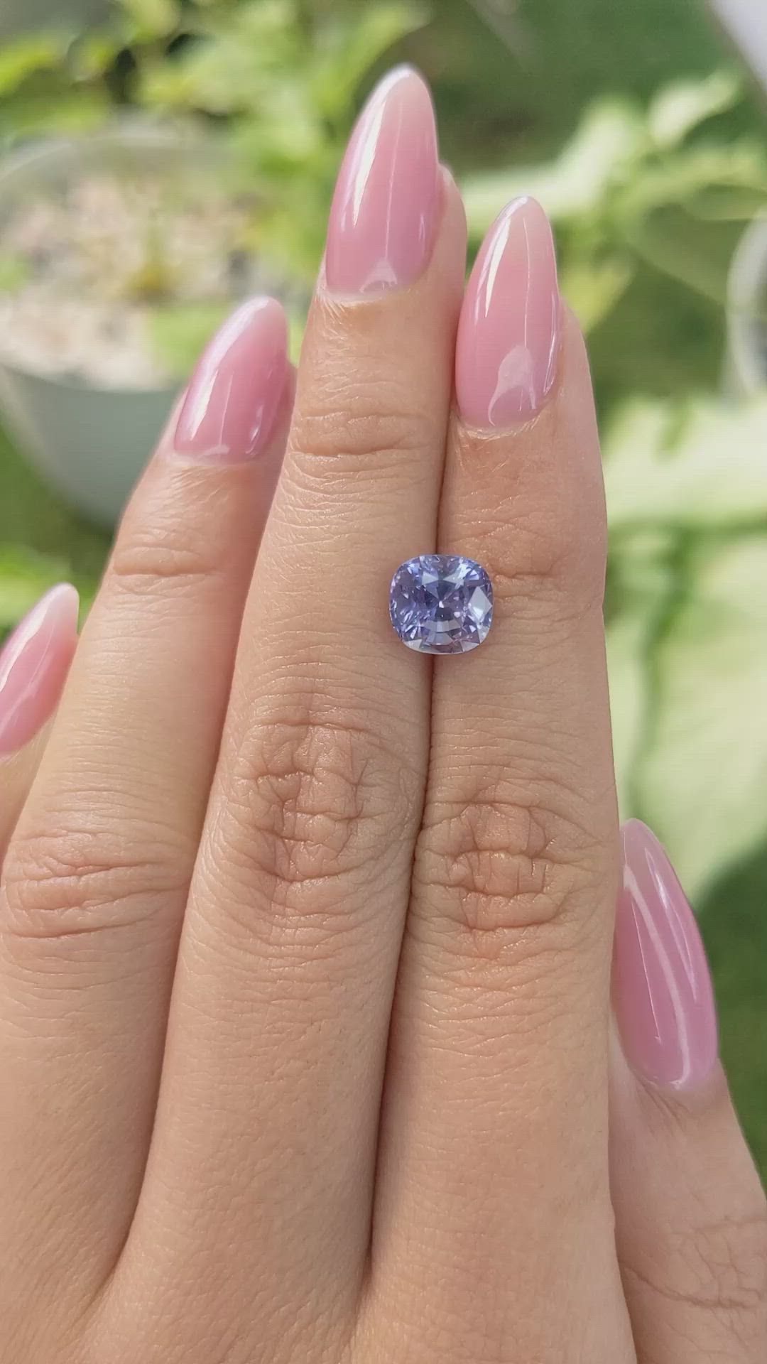 3.02 Ct. Violet Sapphire from Ceylon (Sri Lanka) Size Video