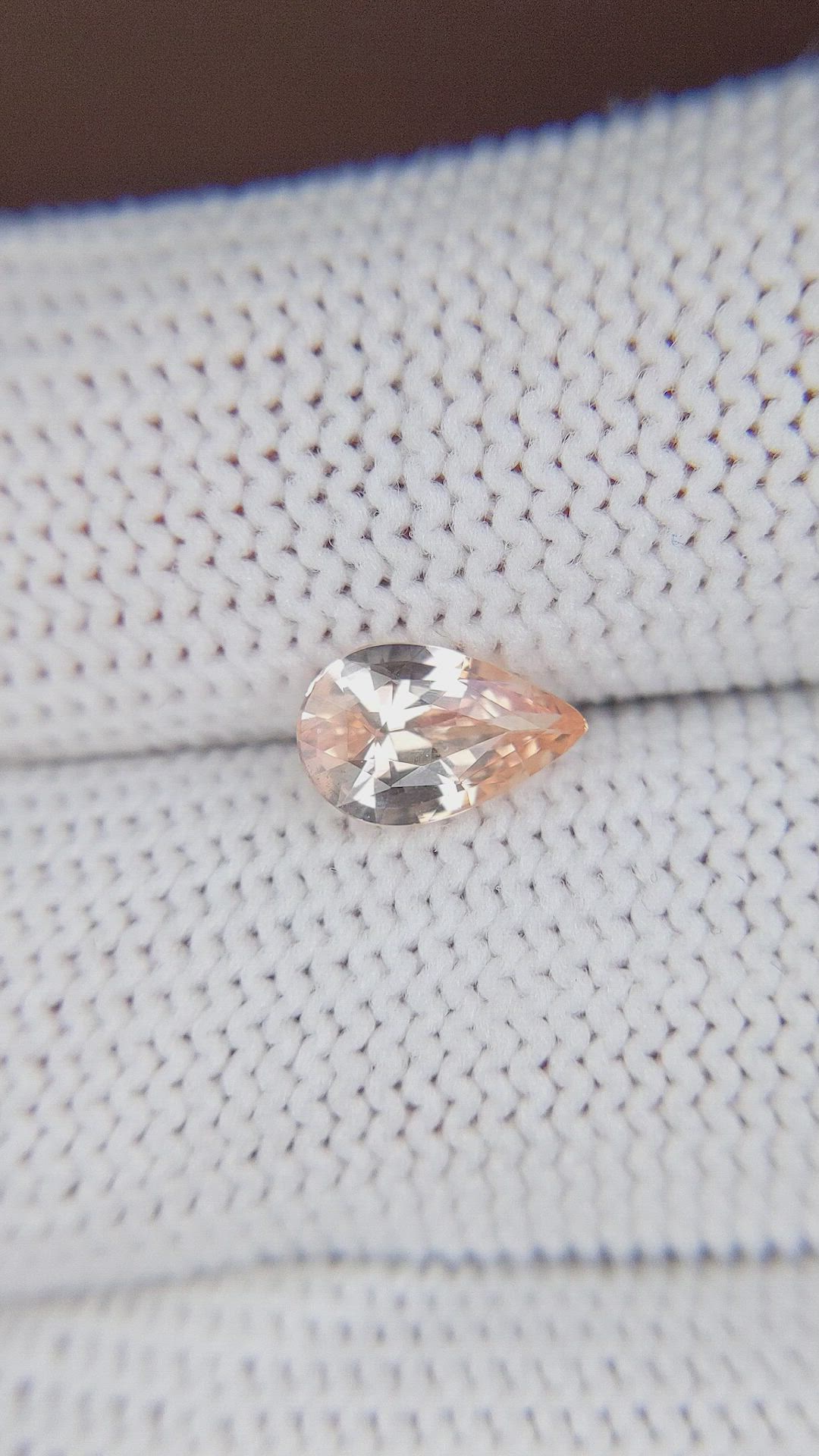 1.13 Ct. Peach Sapphire from Ceylon (Sri Lanka) Size Video