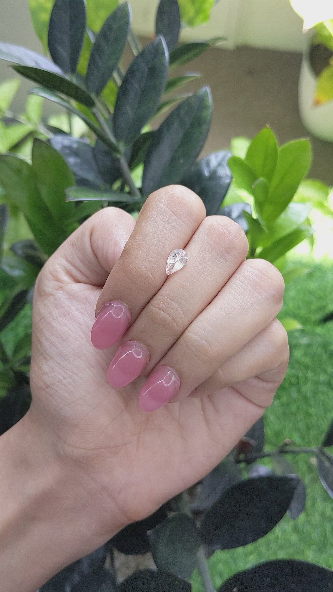 1.13 Ct. Peach Sapphire from Ceylon (Sri Lanka) Size Video
