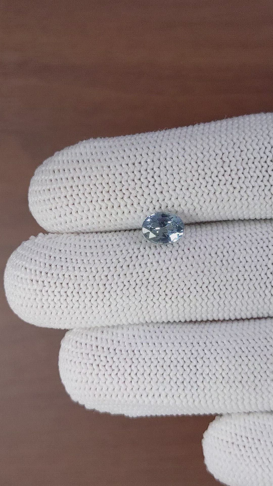 1.51 Ct. Greyish Blue Sapphire from Ceylon (Sri Lanka) Size Video