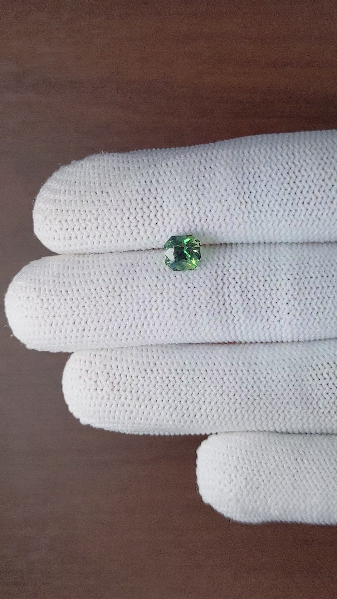2.02 Ct. Bluish Green Sapphire from Madagascar Size Video