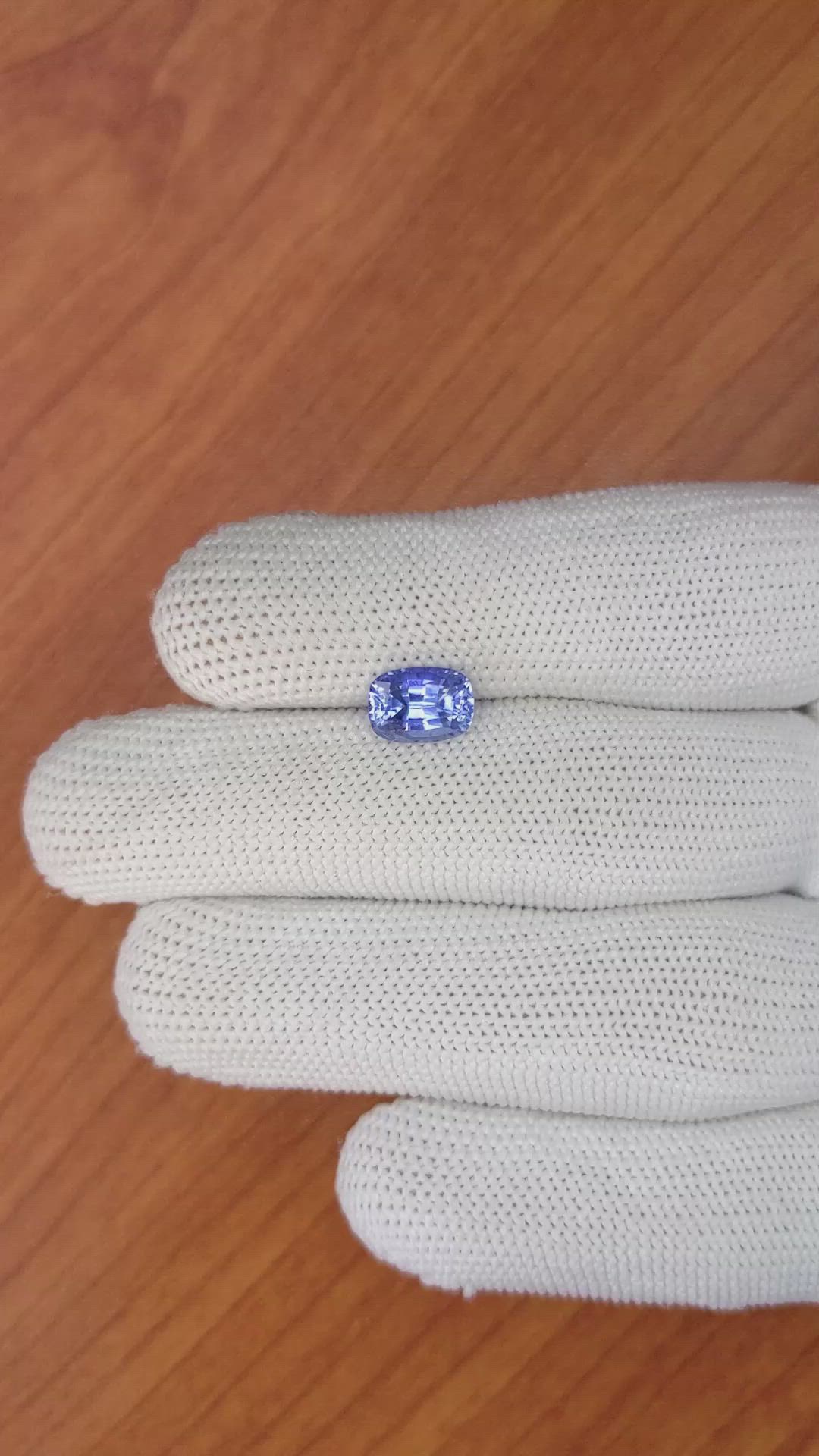 2.19 Ct. Blue Sapphire from Ceylon (Sri Lanka) Size Video