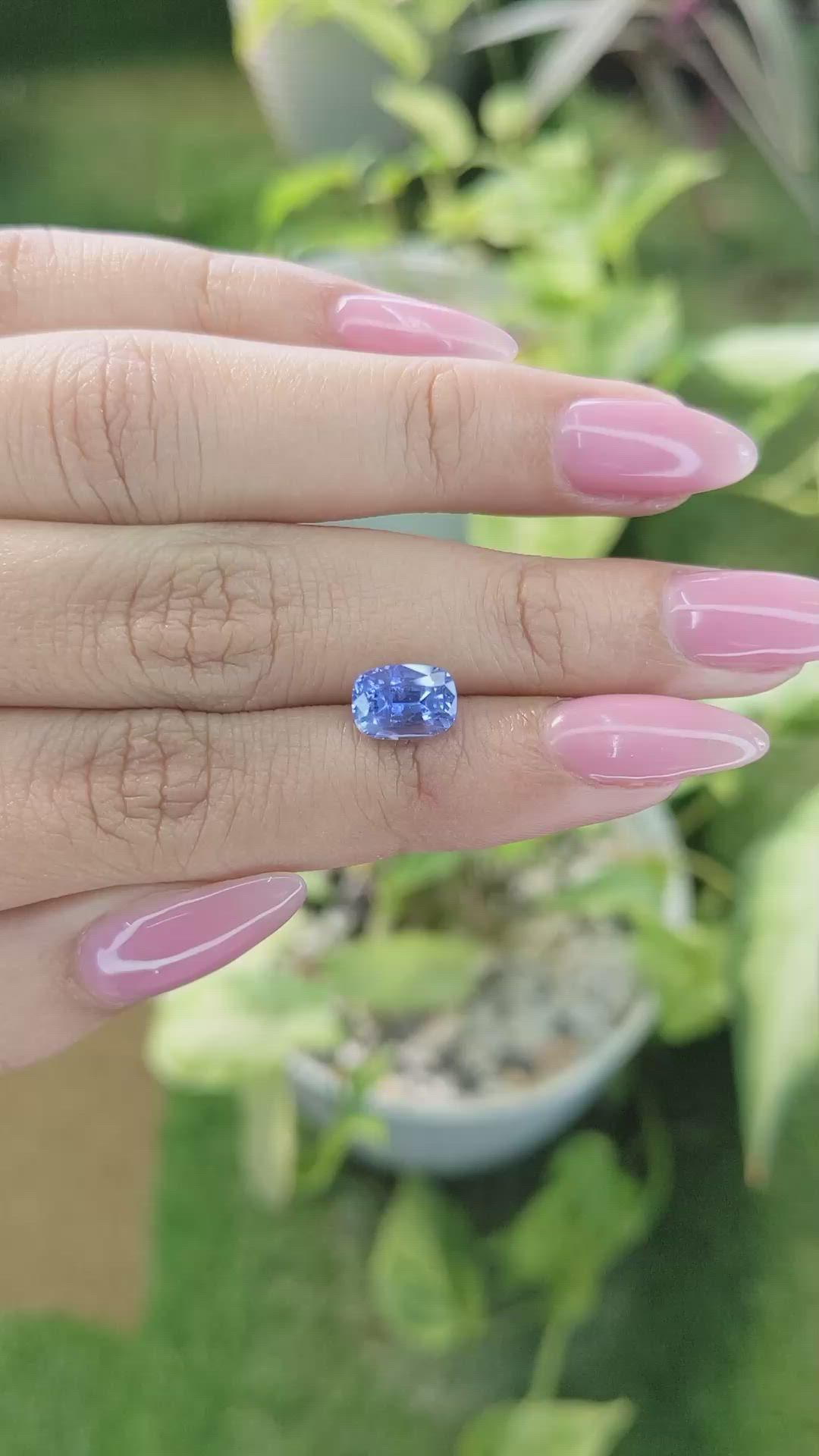 2.19 Ct. Blue Sapphire from Ceylon (Sri Lanka) Size Video