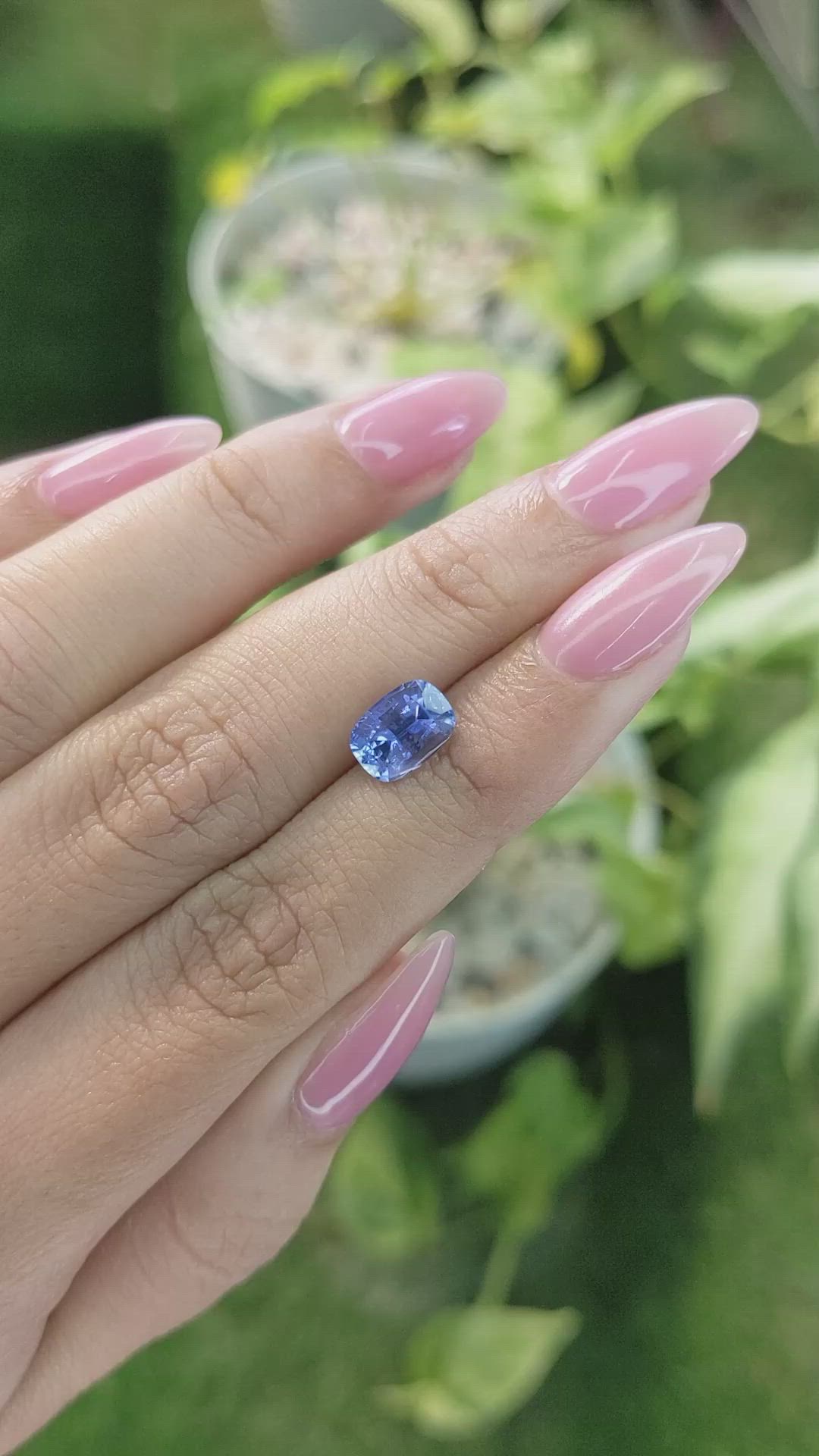 2.19 Ct. Blue Sapphire from Ceylon (Sri Lanka) Size Video