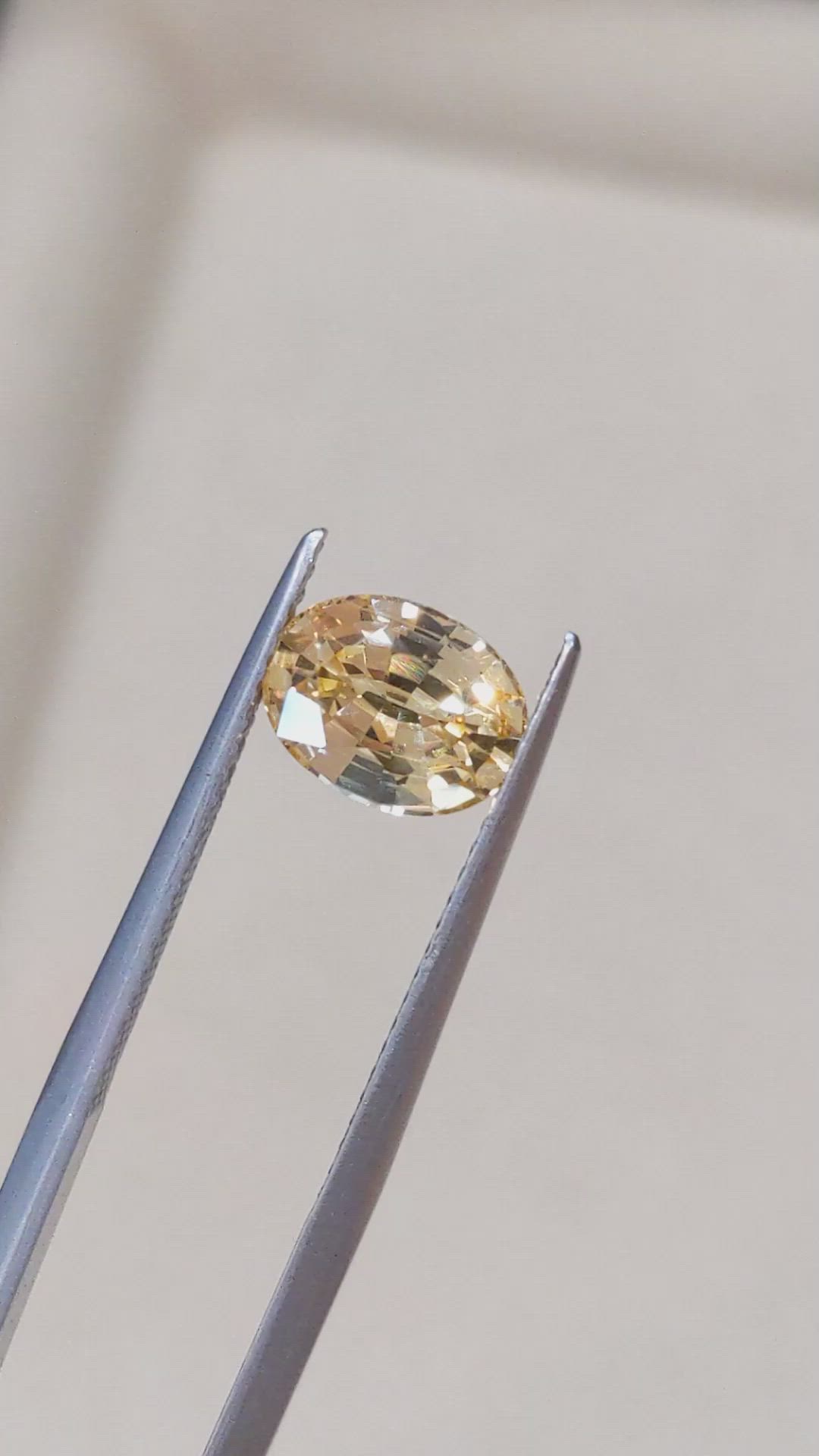 2.06 Ct. Yellow Sapphire from Ceylon (Sri Lanka) Size Video