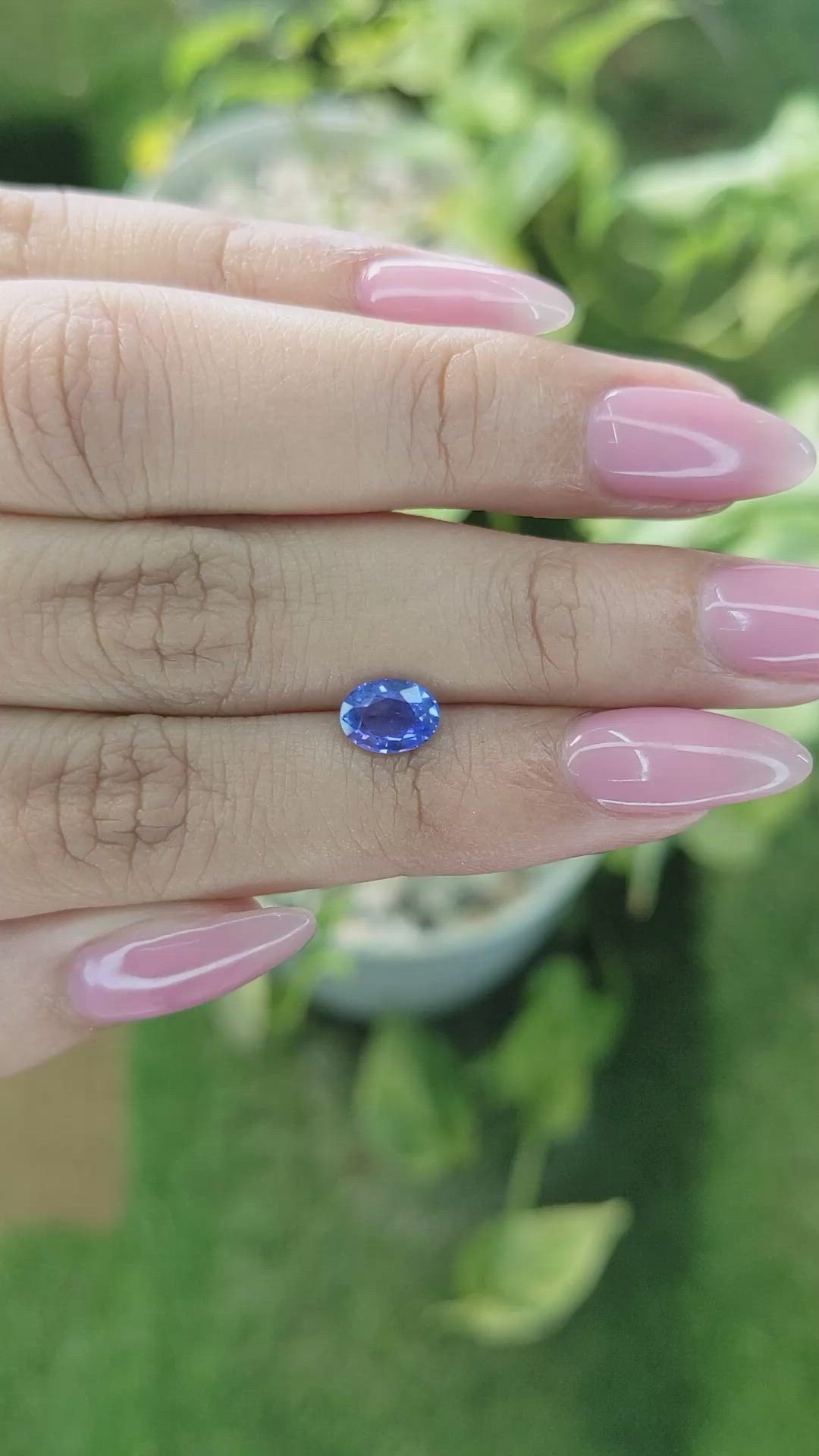 1.04 Ct. Blue Sapphire from Ceylon (Sri Lanka) Size Video