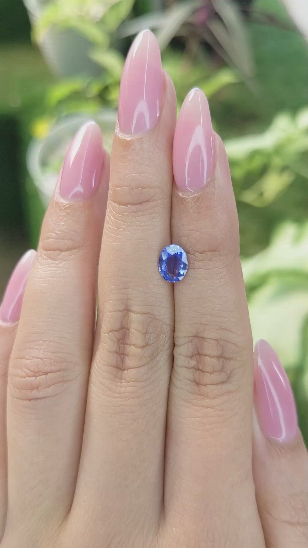 1.04 Ct. Blue Sapphire from Ceylon (Sri Lanka) Size Video