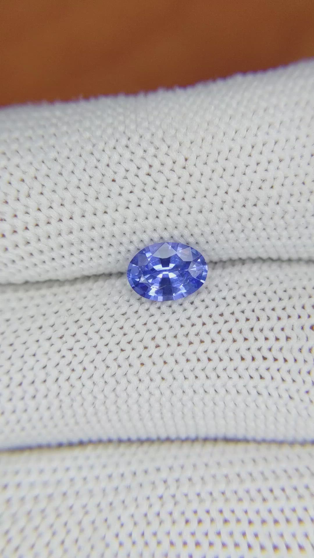 1.10 Ct. Blue Sapphire from Ceylon (Sri Lanka) Size Video