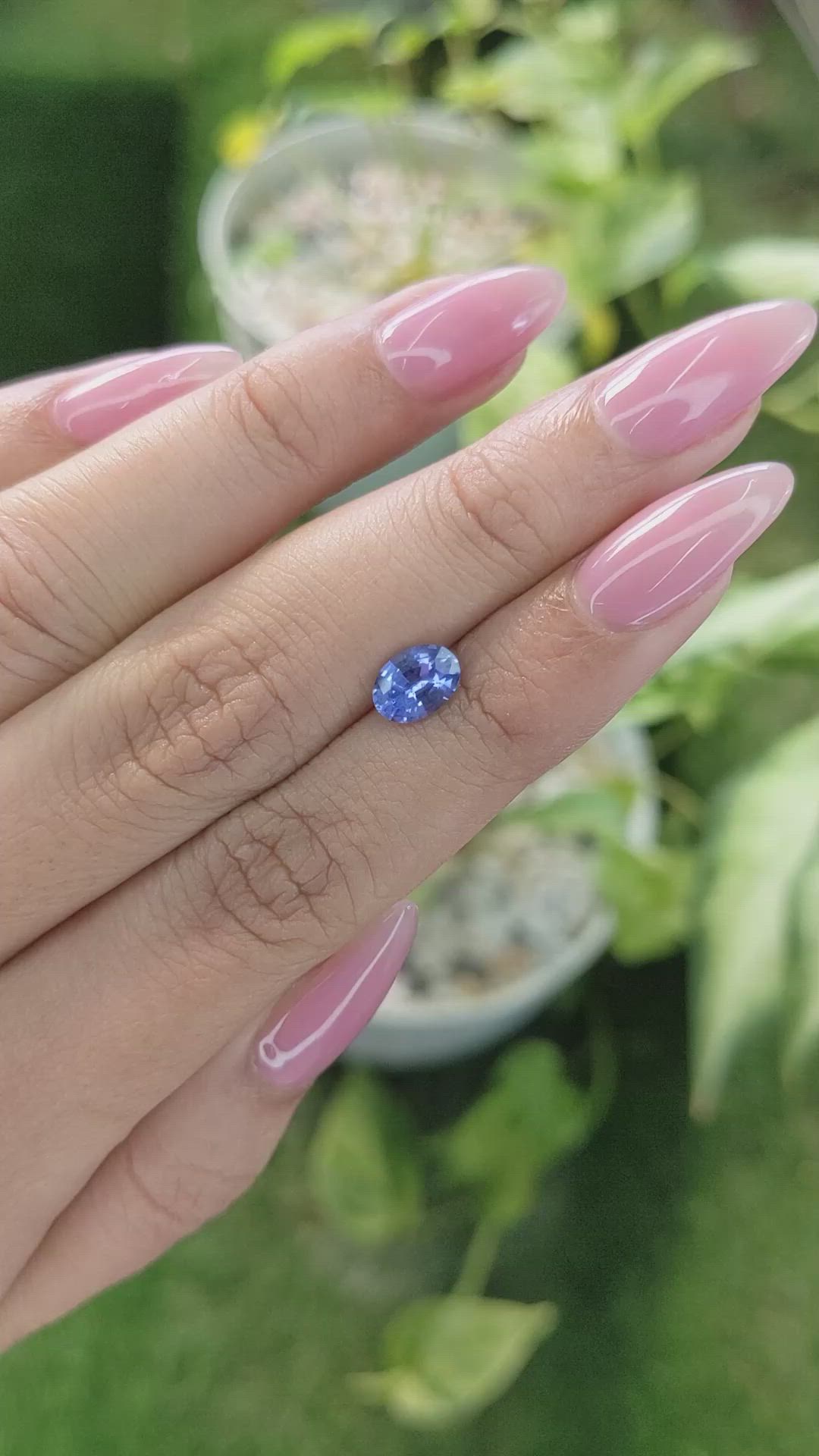 1.10 Ct. Blue Sapphire from Ceylon (Sri Lanka) Size Video