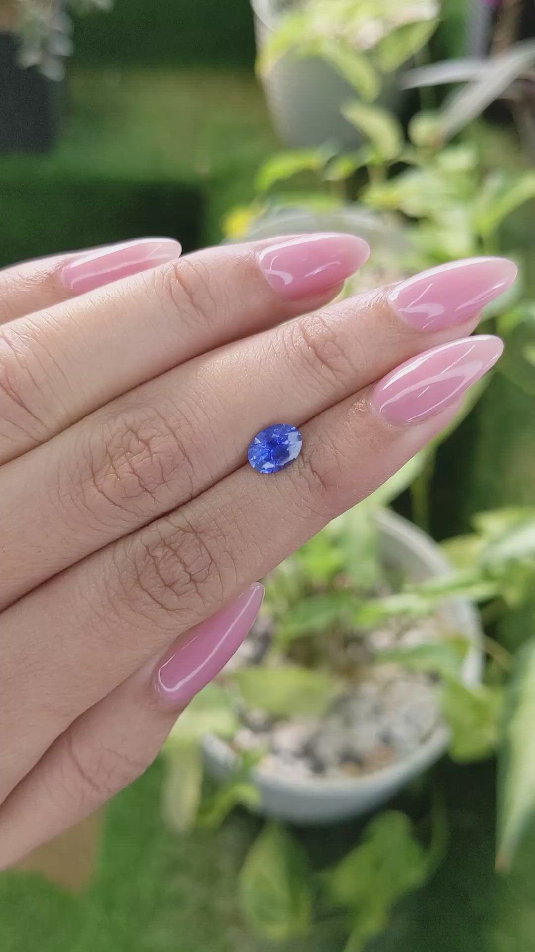 1.29 Ct. Blue Sapphire from Ceylon (Sri Lanka) Size Video