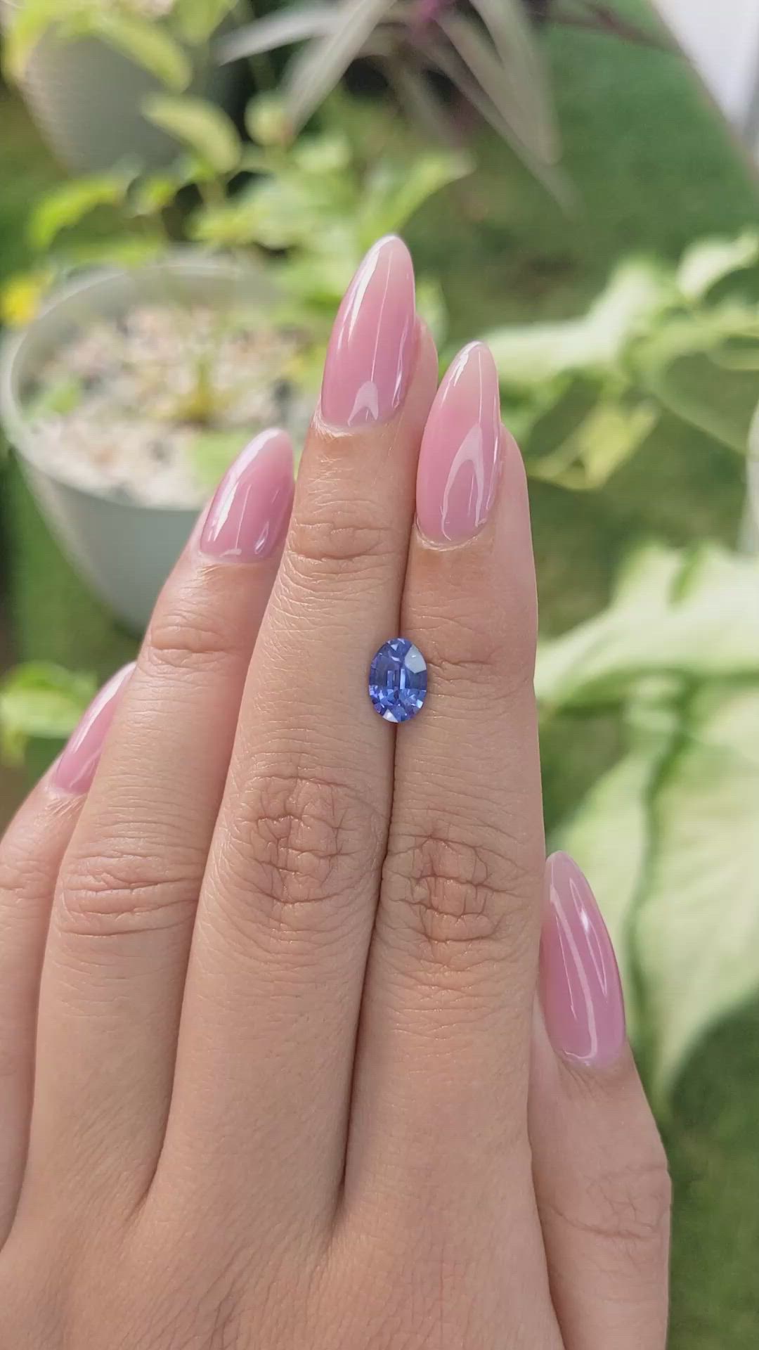 1.10 Ct. Blue Sapphire from Ceylon (Sri Lanka) Size Video