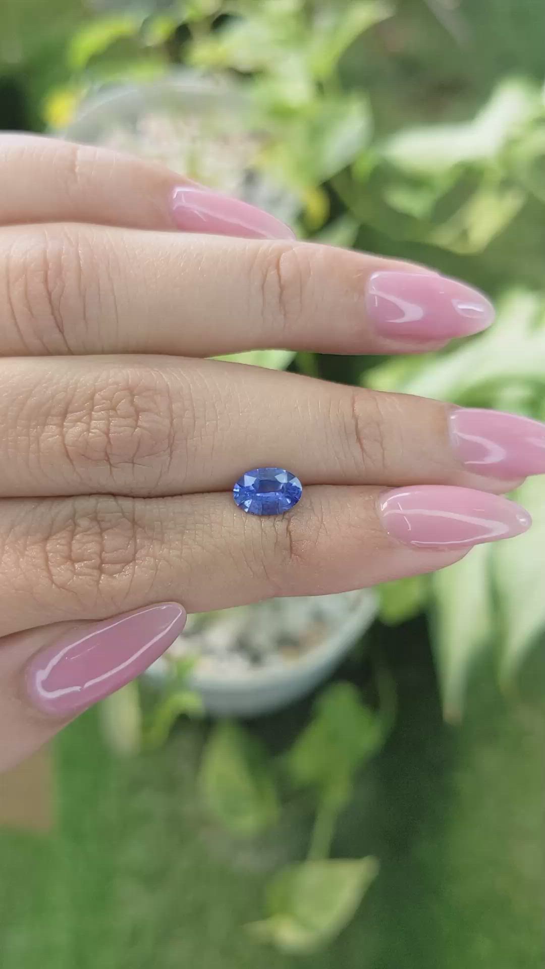 1.10 Ct. Blue Sapphire from Ceylon (Sri Lanka) Size Video
