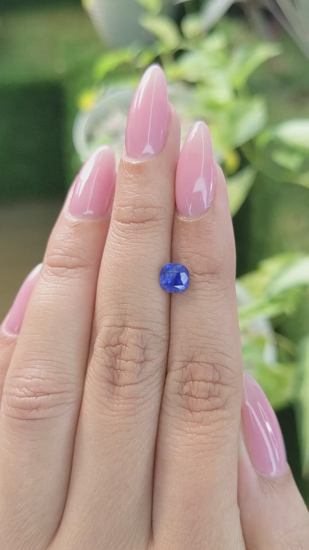 1.11 Ct. Blue Sapphire from Ceylon (Sri Lanka) Size Video