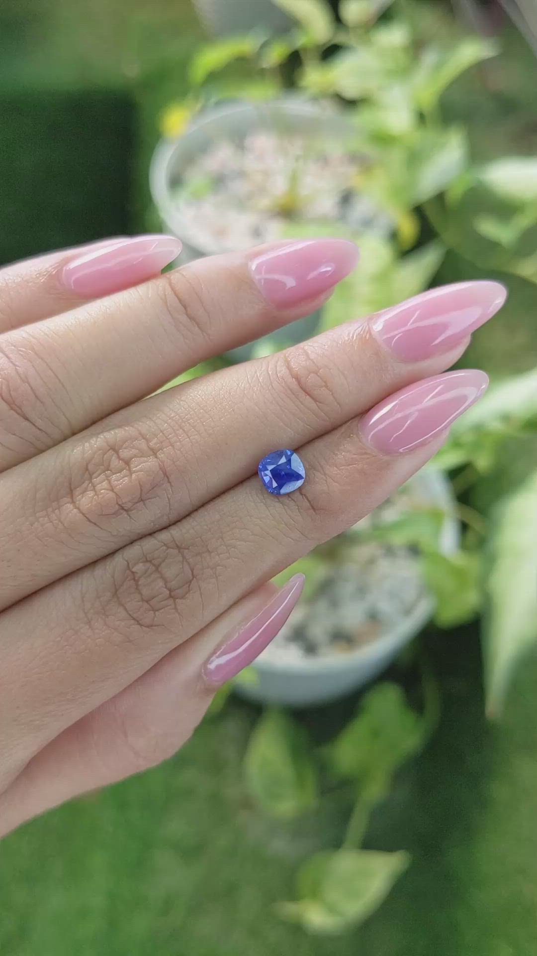 1.11 Ct. Blue Sapphire from Ceylon (Sri Lanka) Size Video