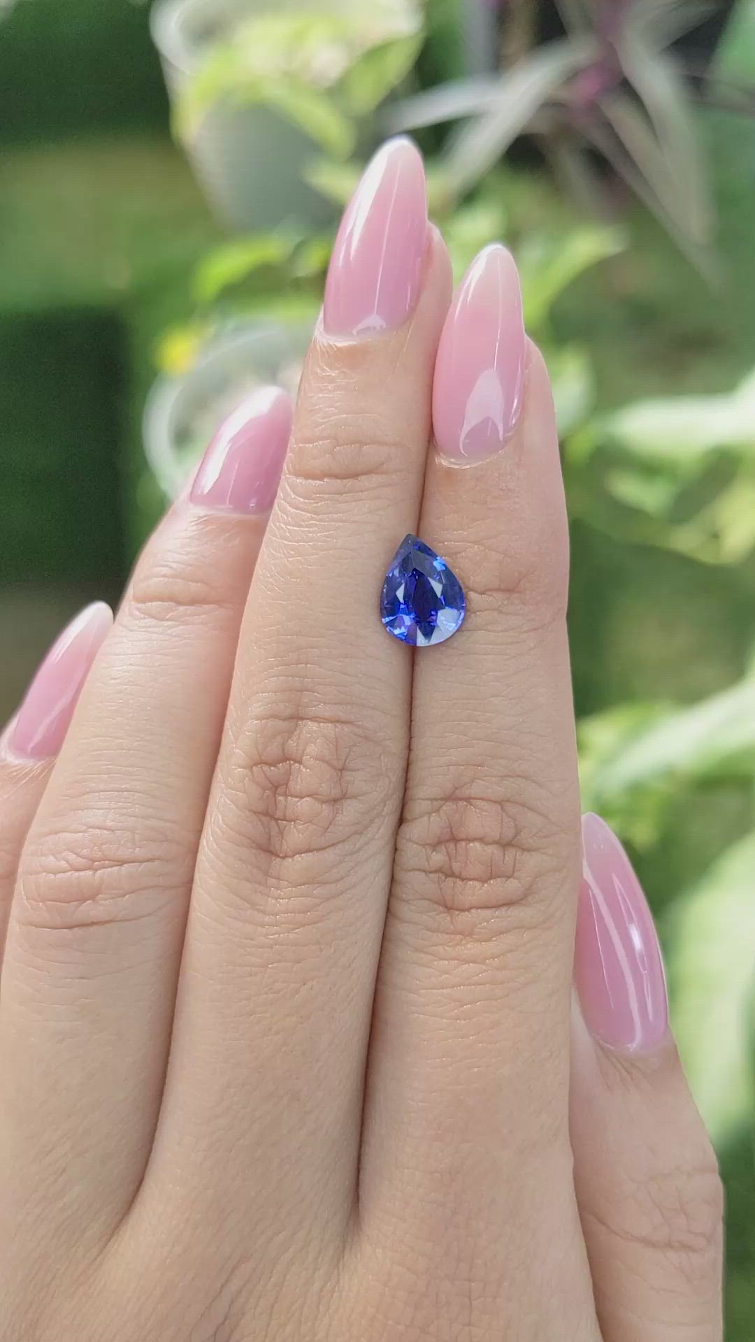 2.01 Ct. Blue Sapphire from Ceylon (Sri Lanka) Size Video