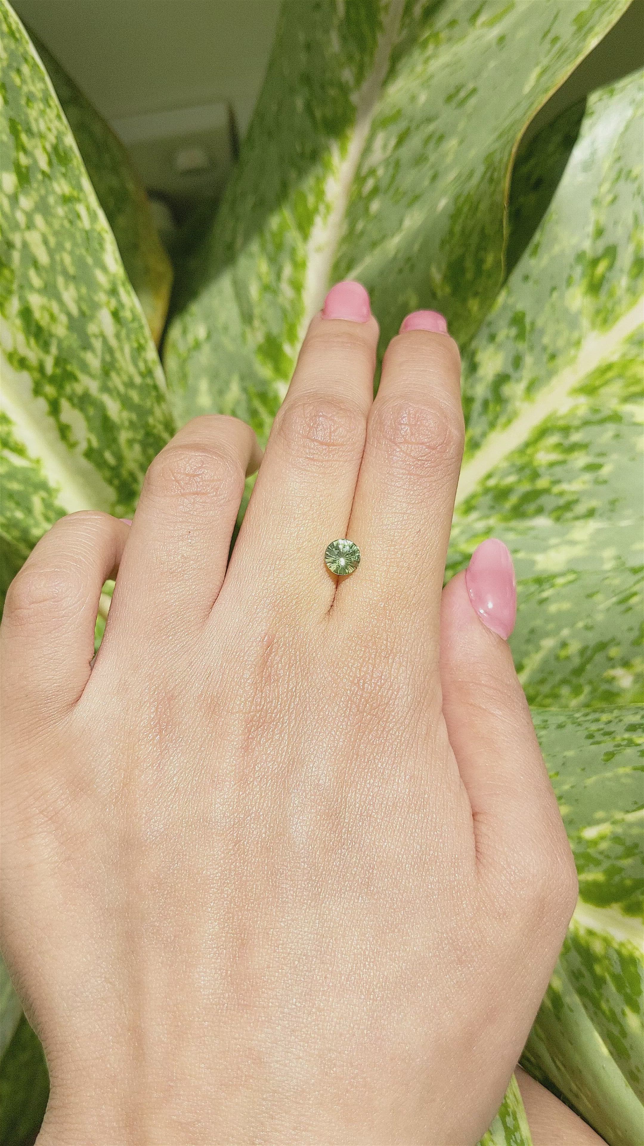 1.17 Ct. Green Sapphire from Madagascar Size Video