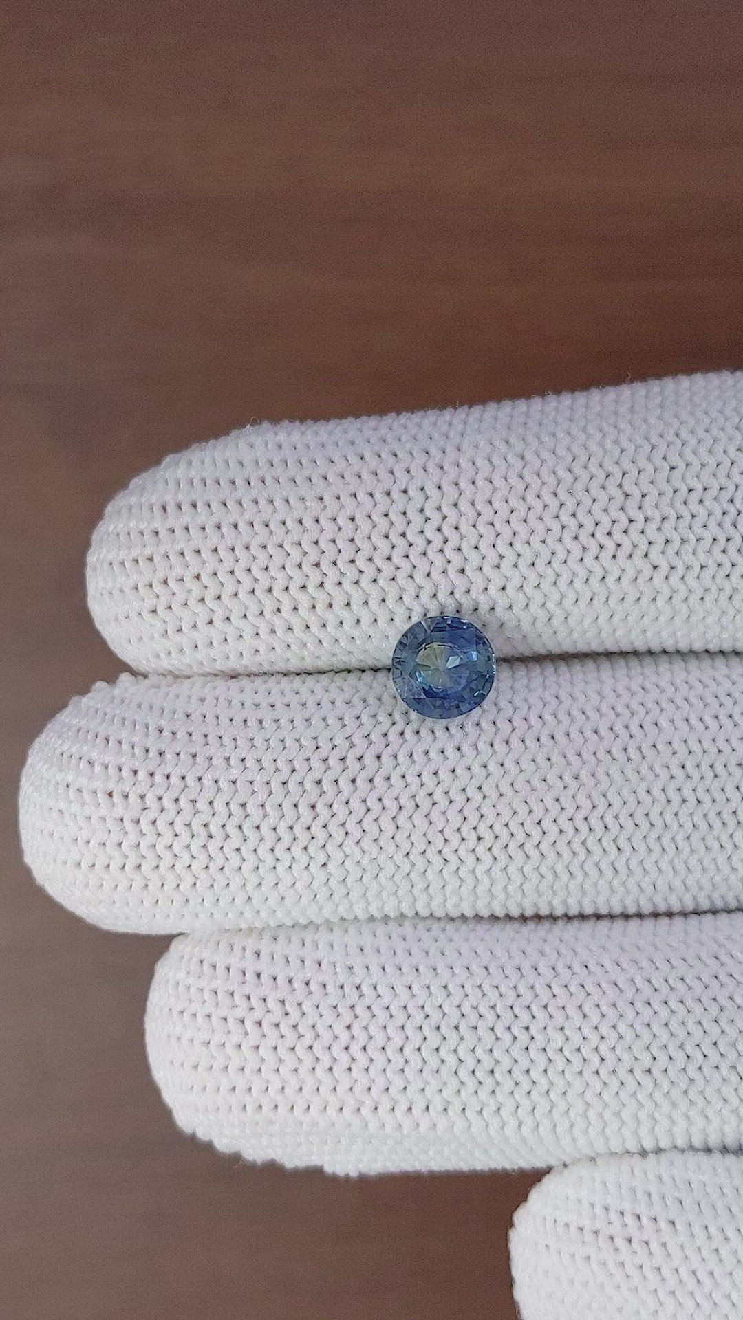 1.52 Ct. Greenish Blue Sapphire from Madagascar Size Video