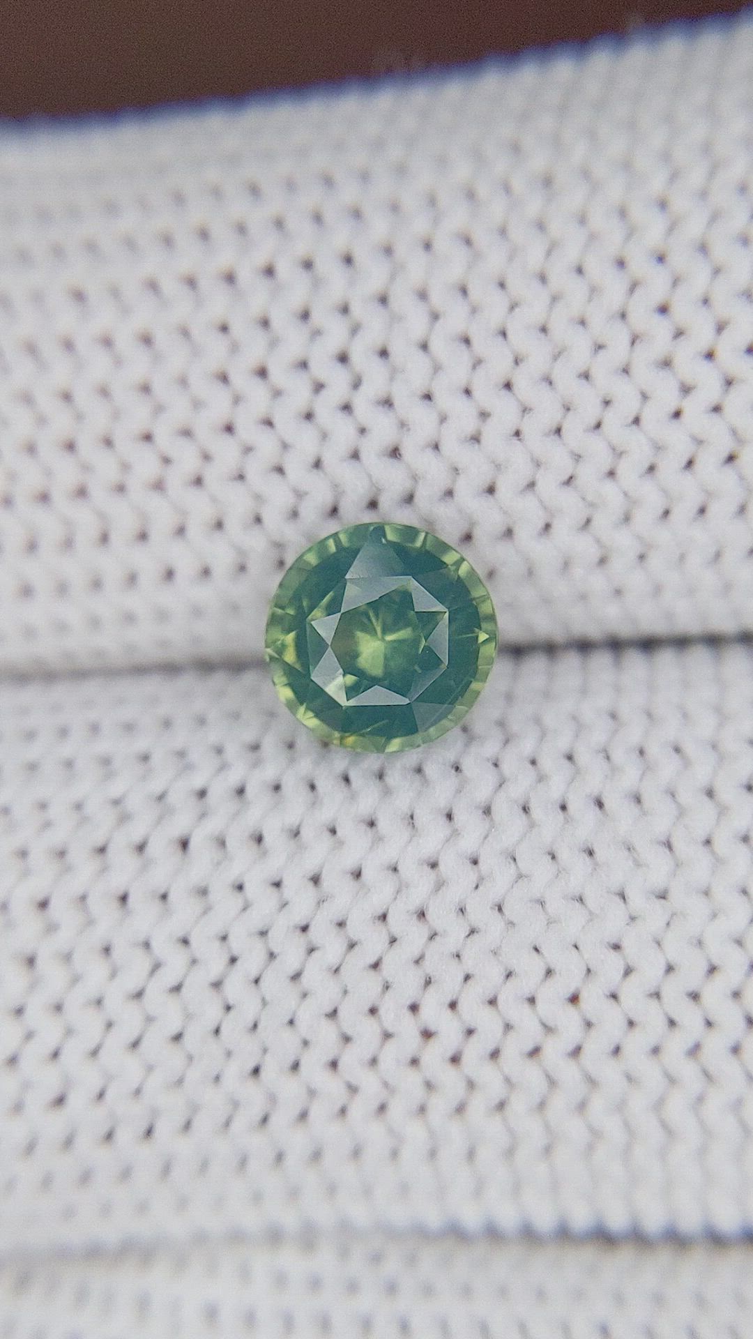 1.54 Ct. Bluish Green Sapphire from Madagascar Size Video
