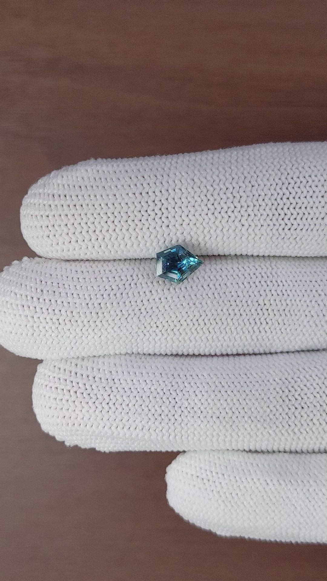 1.54 Ct. Greenish Blue Sapphire from Madagascar Size Video