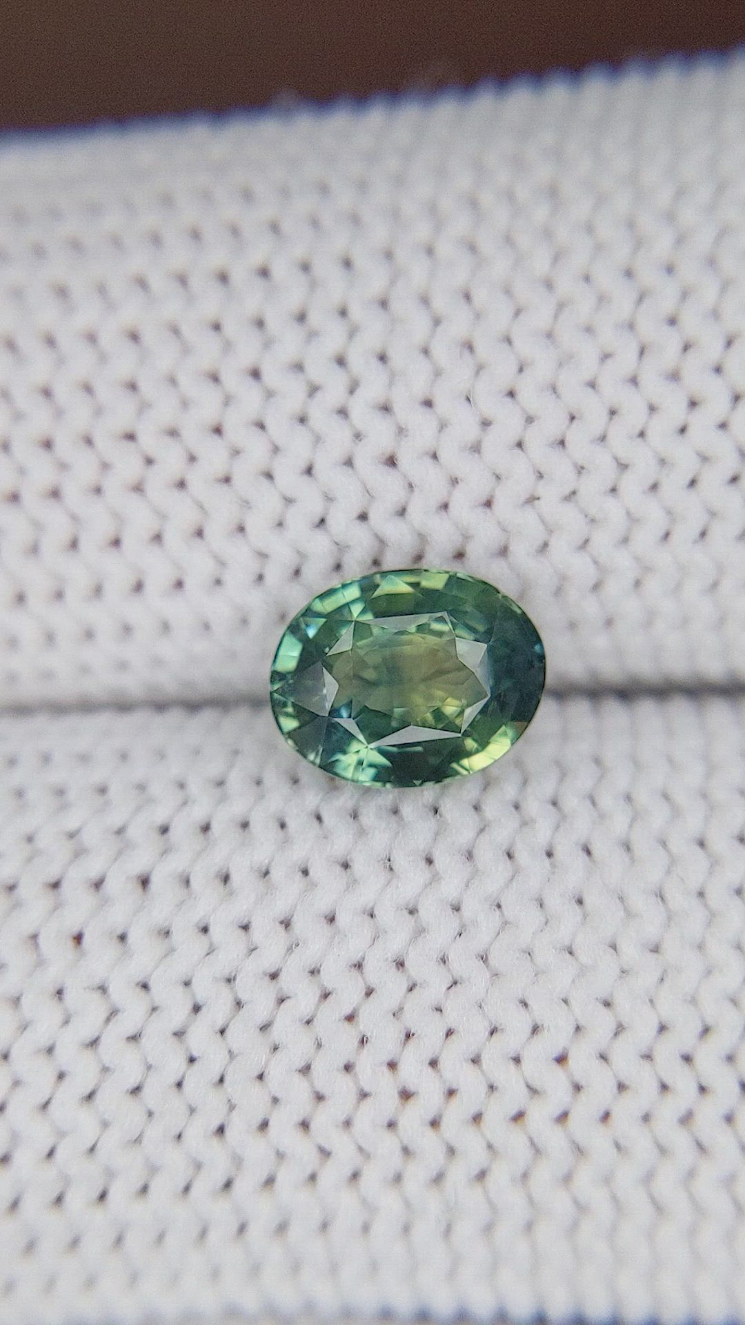1.55 Ct. Bluish Green Sapphire from Madagascar Size Video