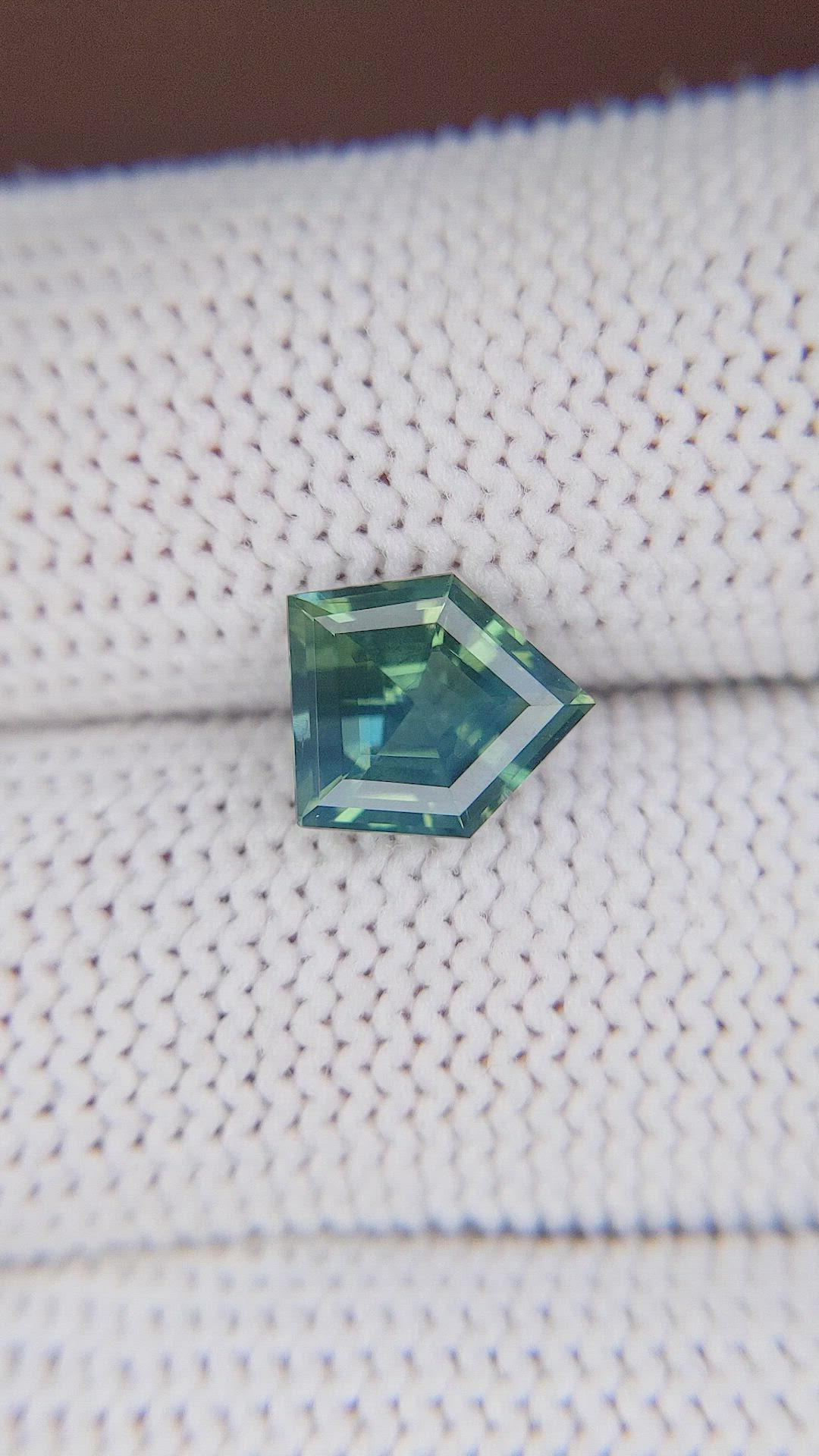 2.11 Ct. Bluish Green Sapphire from Madagascar Size Video