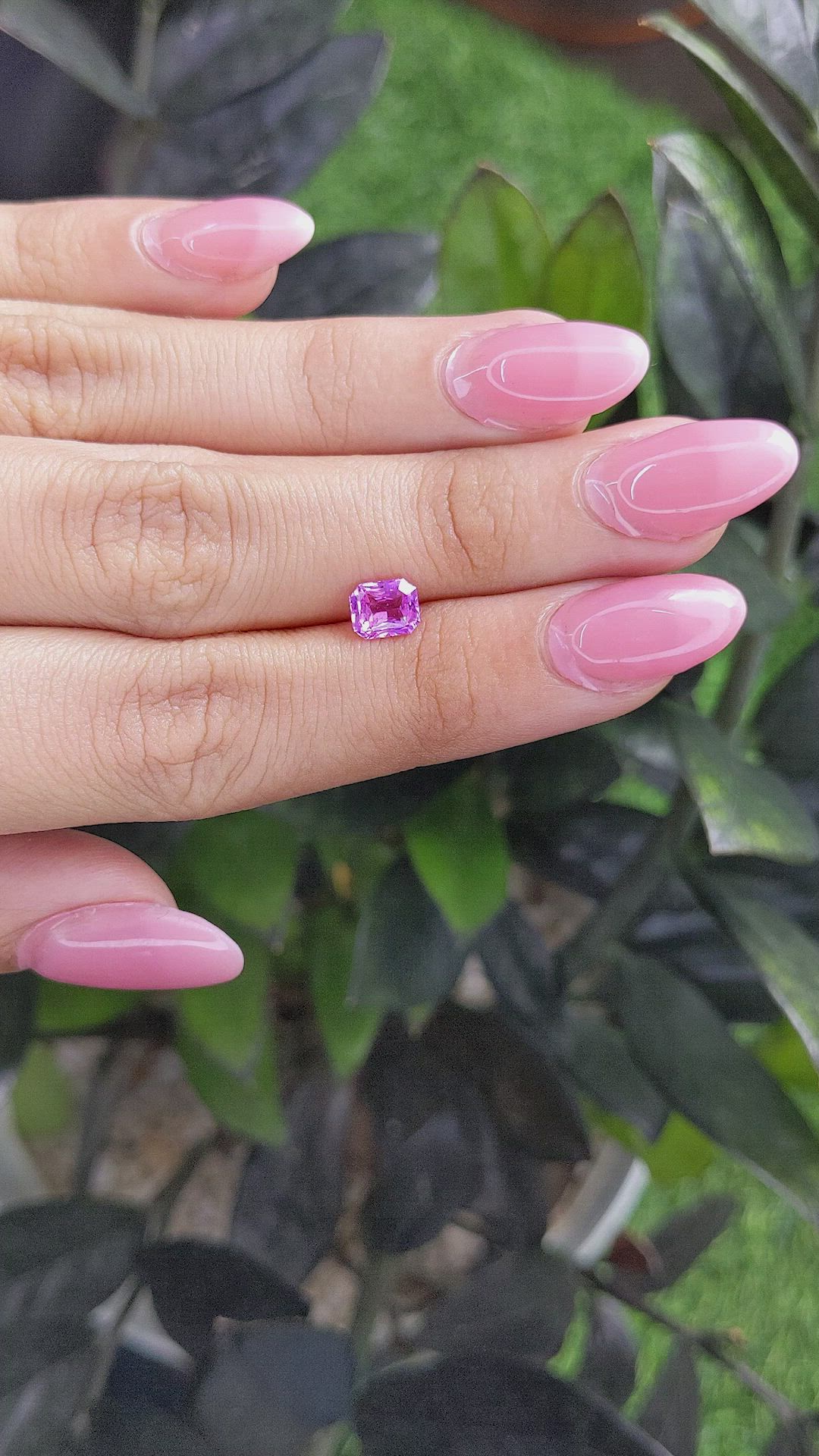 1.12 Ct. Pinkish Purple Sapphire from Madagascar Size Video