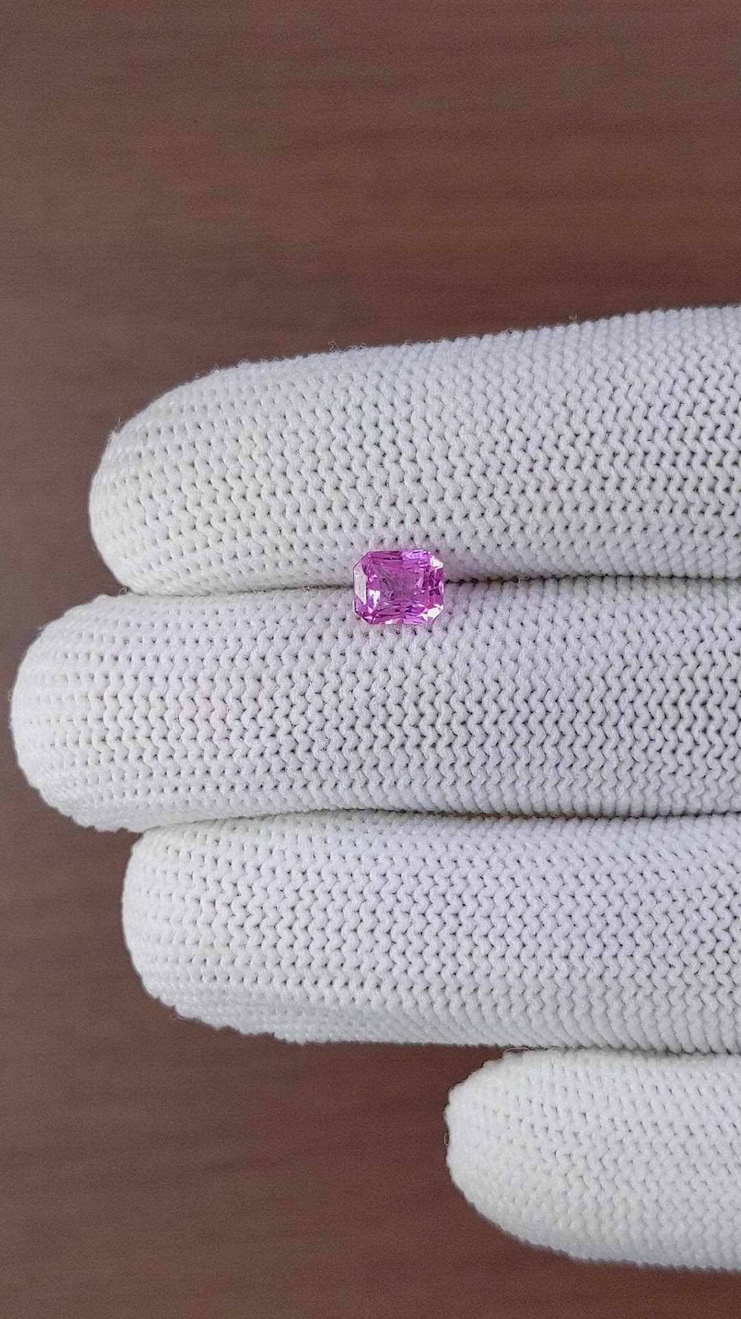 1.12 Ct. Pinkish Purple Sapphire from Madagascar Size Video