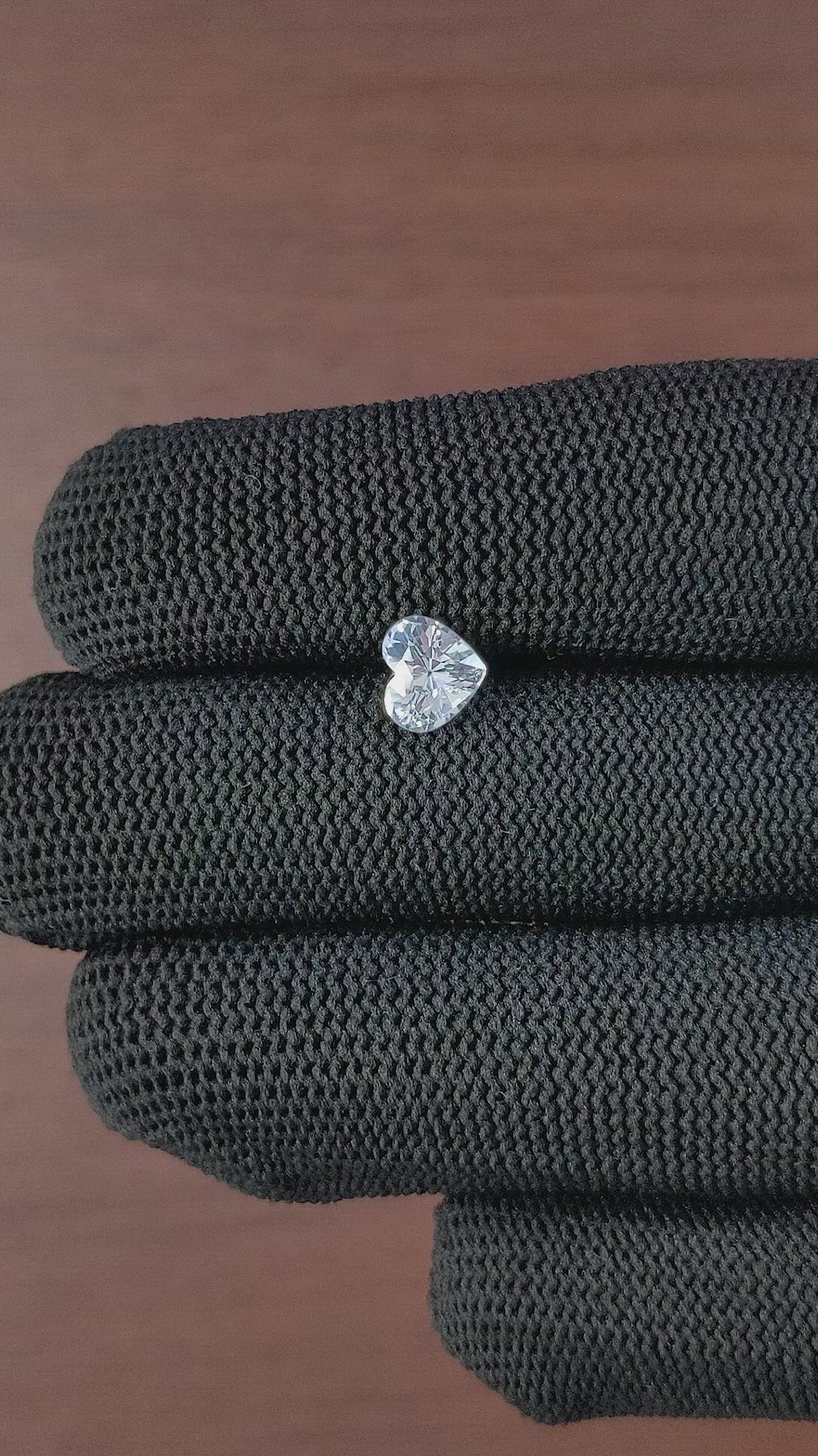 1.50 Ct. White Sapphire from Ceylon (Sri Lanka) Size Video