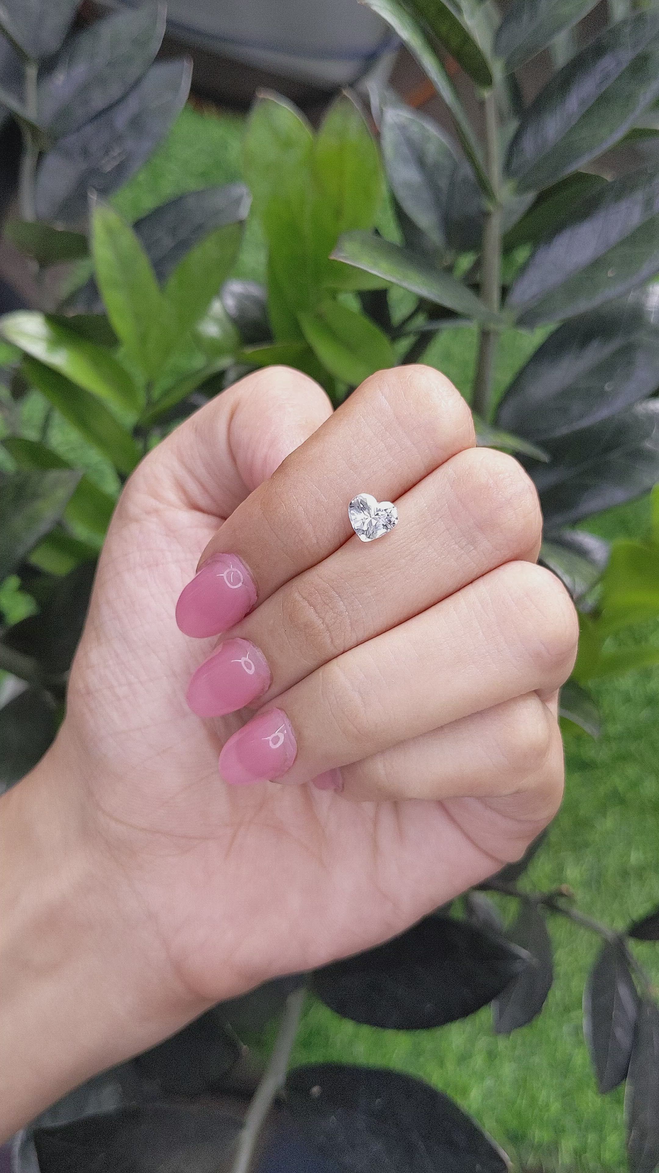 1.50 Ct. White Sapphire from Ceylon (Sri Lanka) Size Video