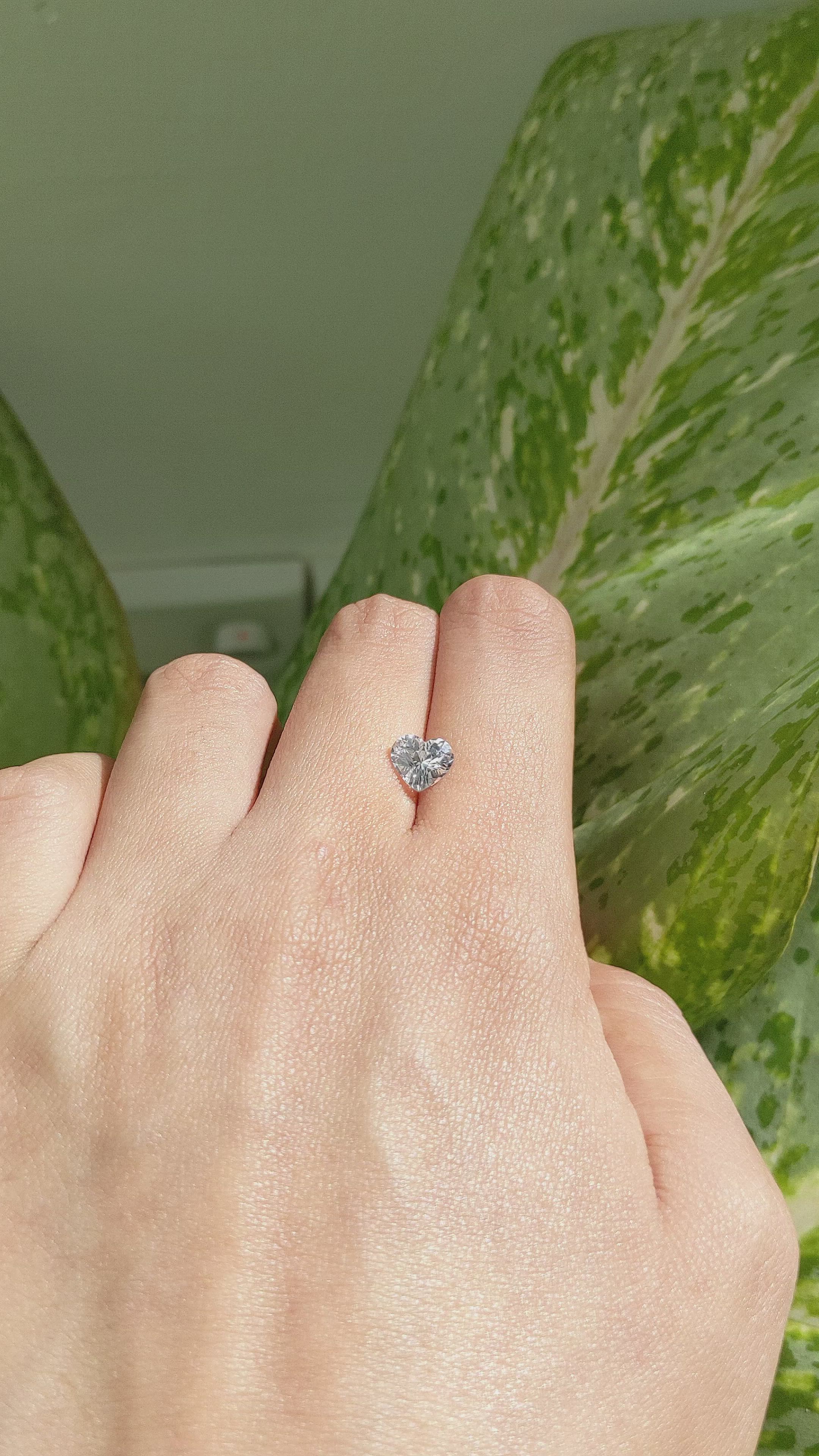 1.50 Ct. White Sapphire from Ceylon (Sri Lanka) Size Video