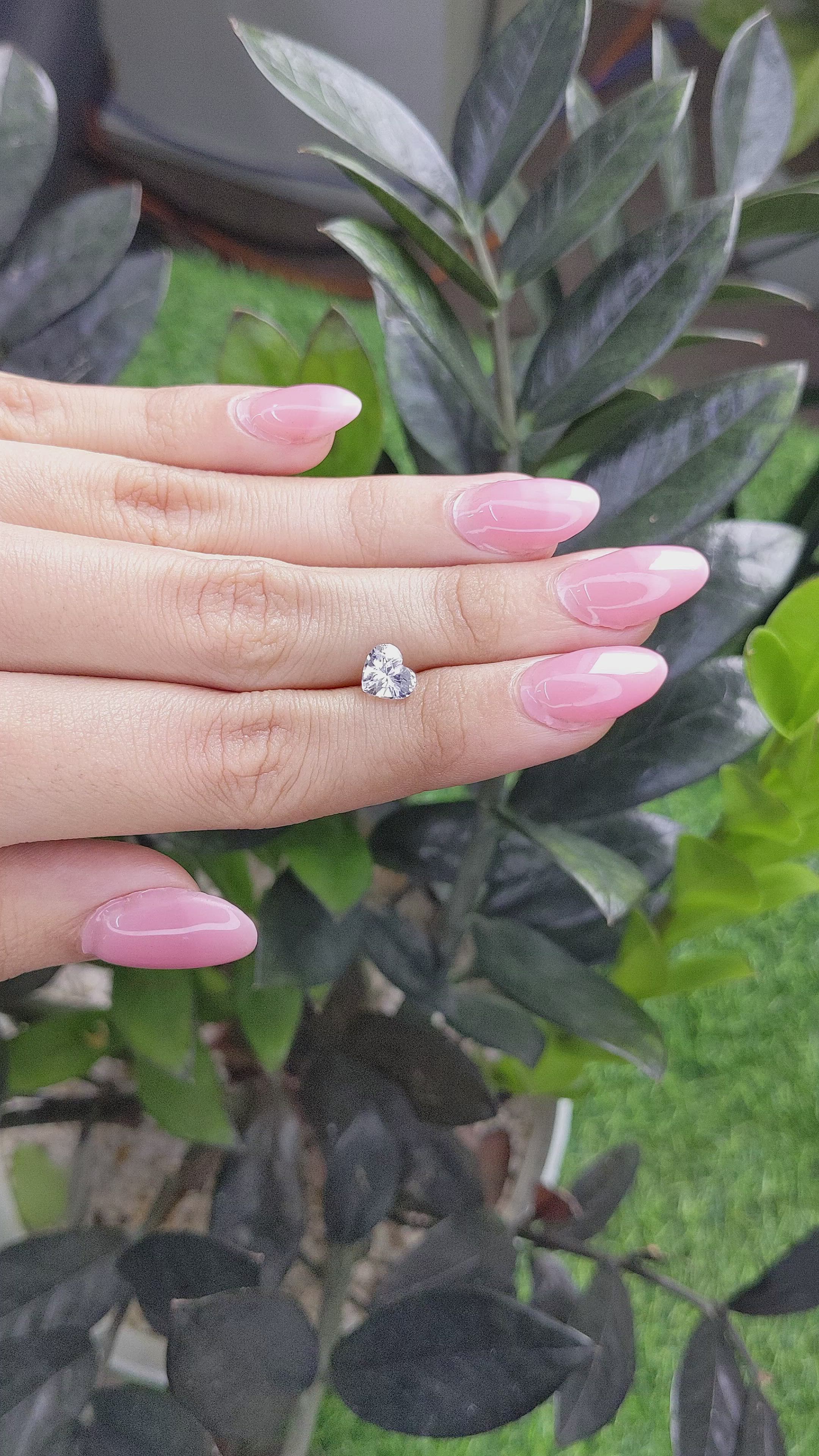 1.50 Ct. White Sapphire from Ceylon (Sri Lanka) Size Video