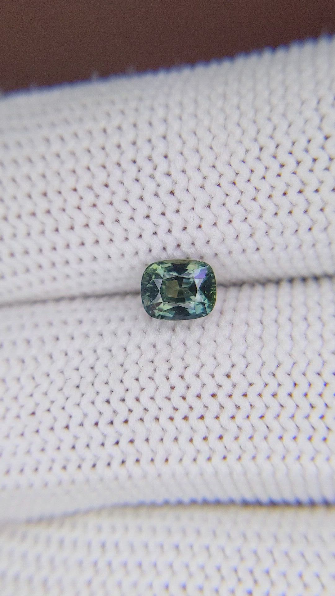 1.00 Ct. Bluish Green Sapphire from Madagascar Size Video
