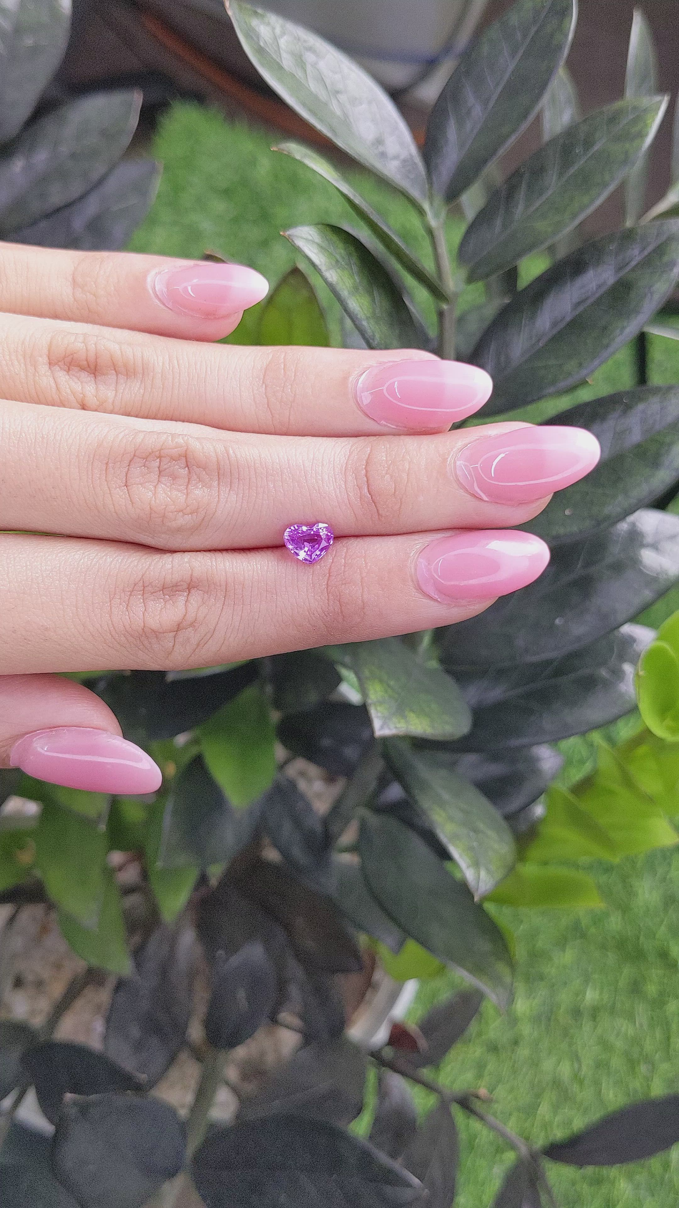 1.16 Ct. Purple Sapphire from Madagascar Size Video
