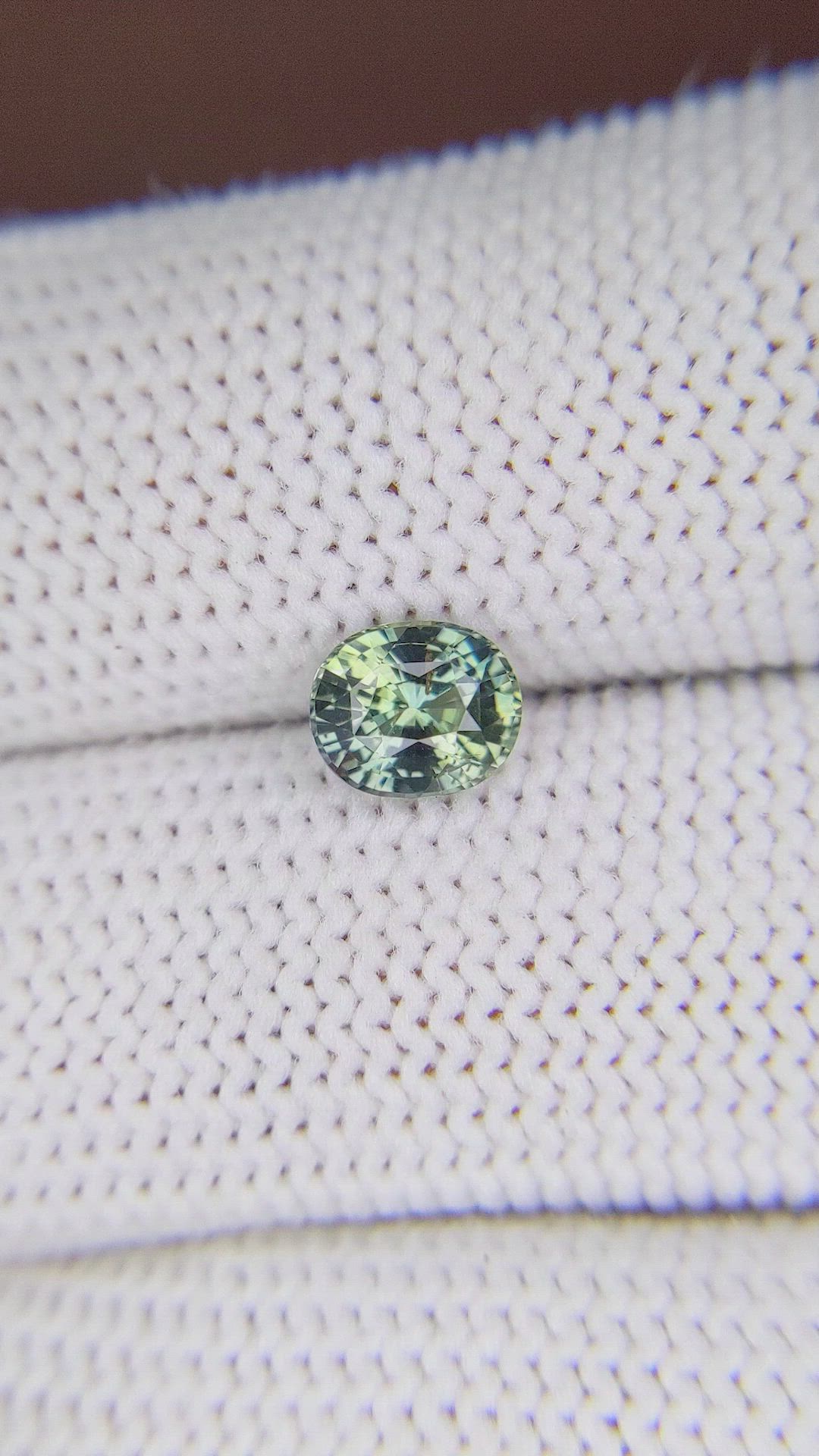 1.05 Ct. Bluish Green Sapphire from Madagascar Size Video