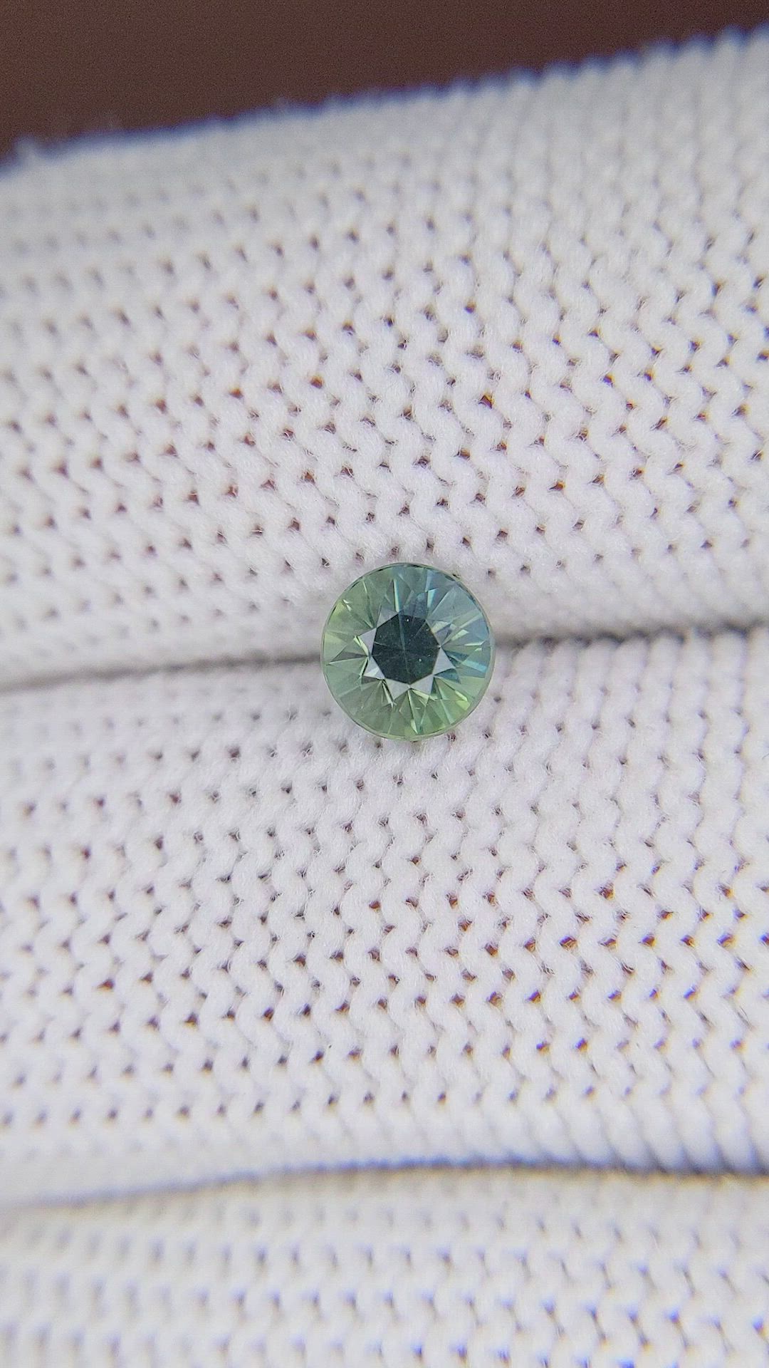 0.86 Ct. Bluish Green Sapphire from Madagascar Size Video