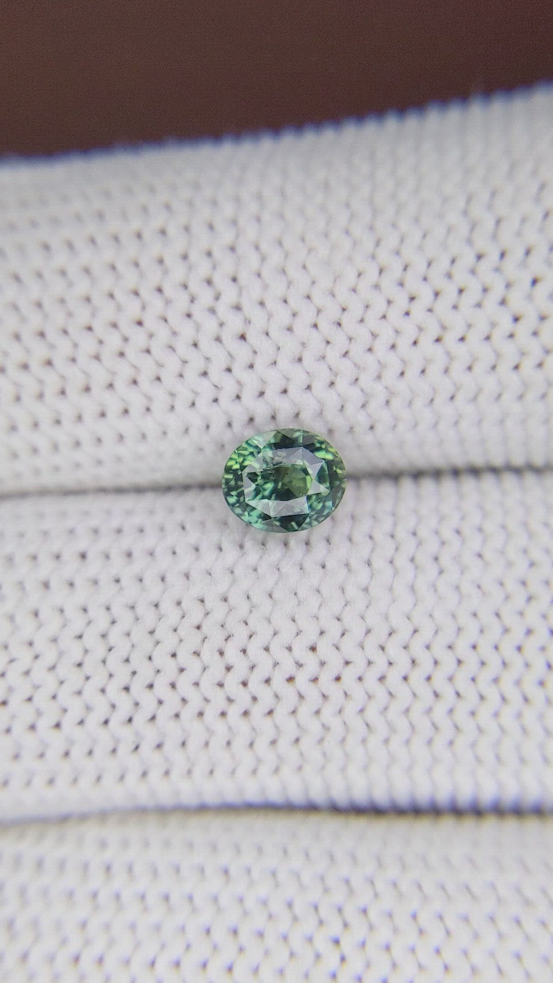 1.18 Ct. Bluish Green Sapphire from Madagascar Size Video