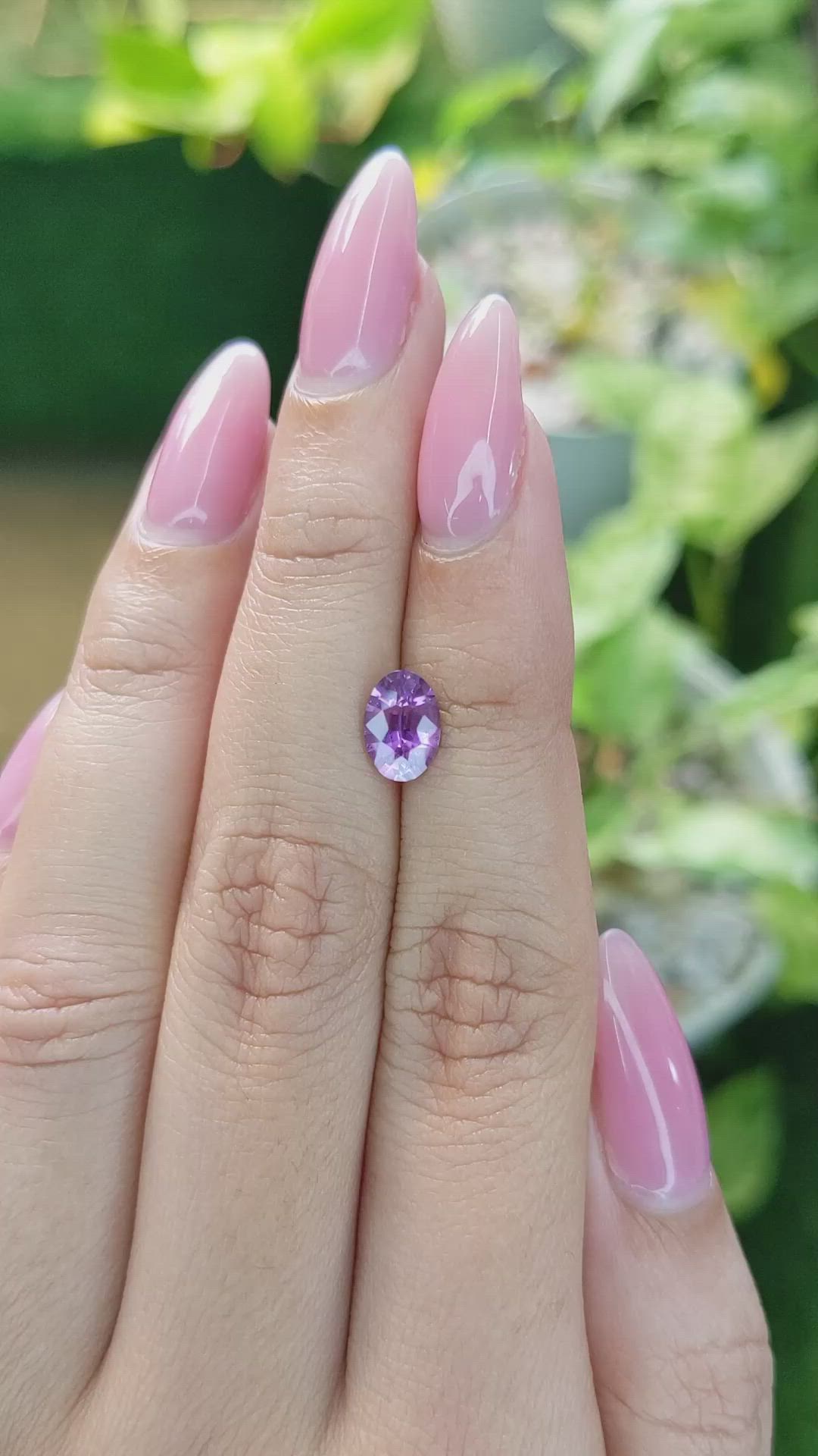 1.36 Ct. Purple Sapphire from Ceylon (Sri Lanka) Size Video