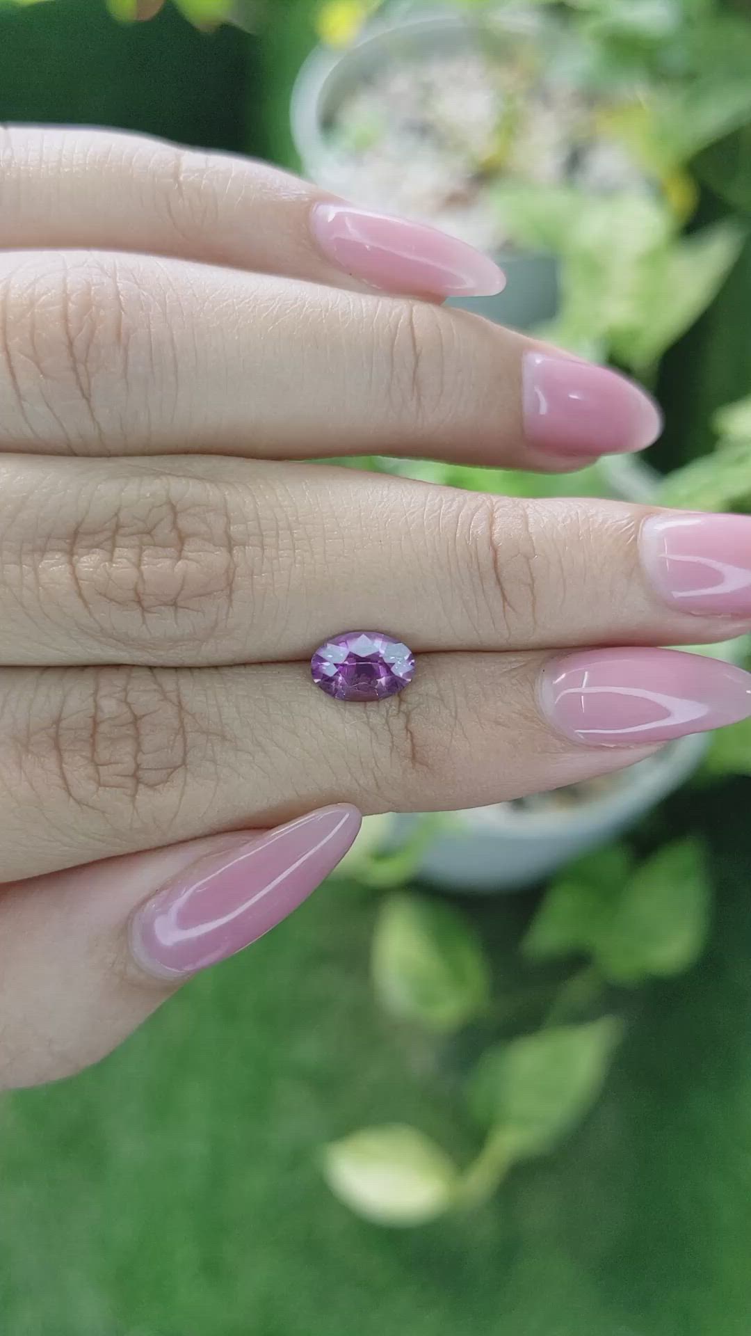 1.36 Ct. Purple Sapphire from Ceylon (Sri Lanka) Size Video