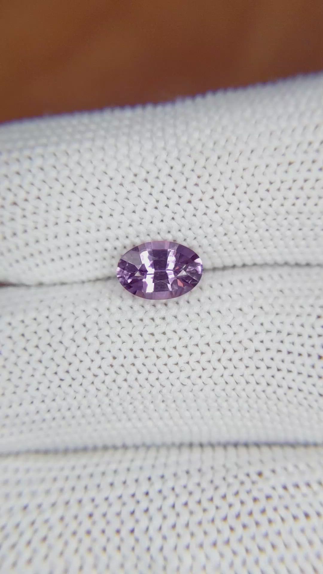 1.36 Ct. Purple Sapphire from Ceylon (Sri Lanka) Size Video