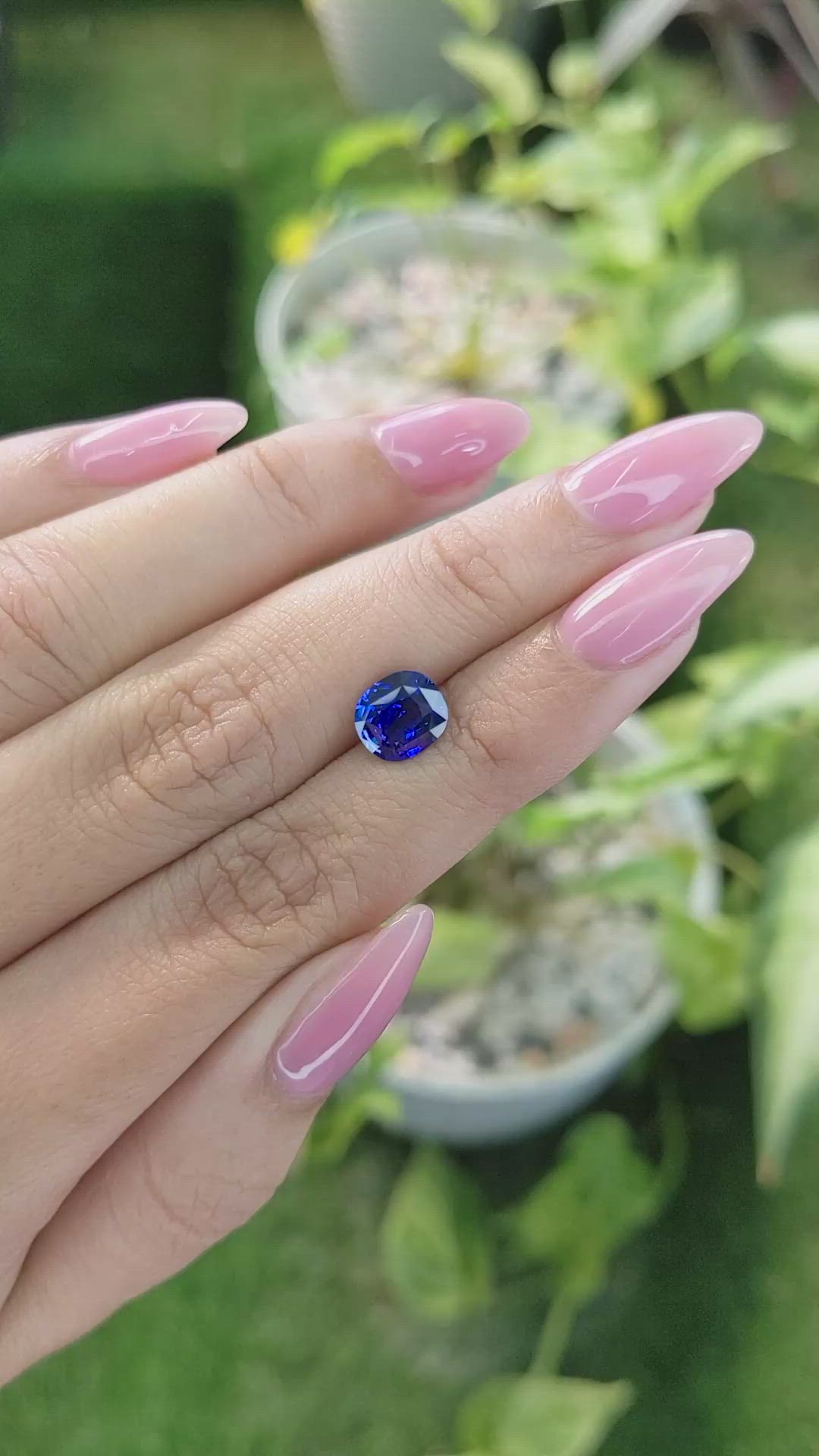 2.05 Ct. Blue Sapphire from Ceylon (Sri Lanka) Size Video