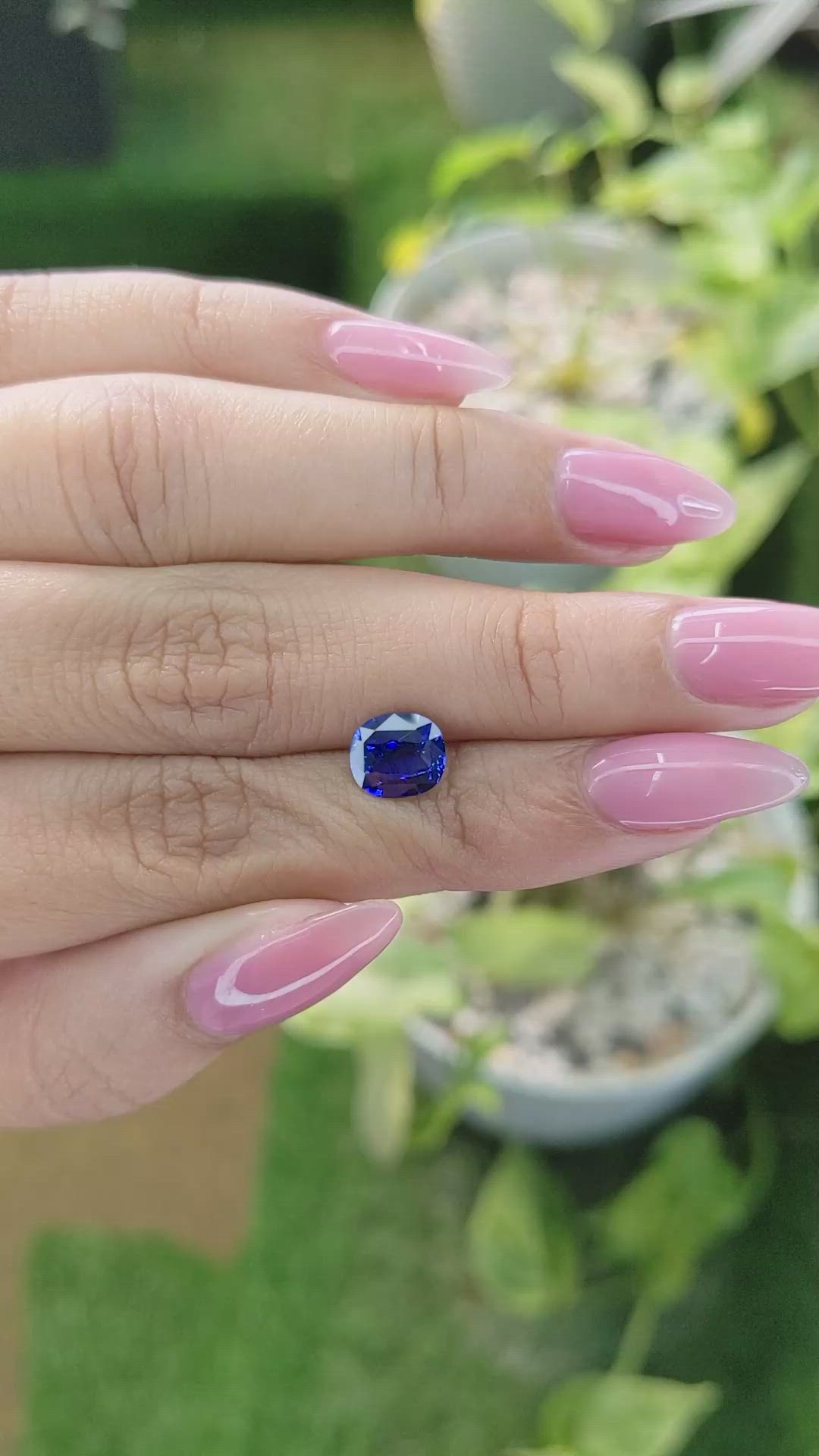 2.05 Ct. Blue Sapphire from Ceylon (Sri Lanka) Size Video