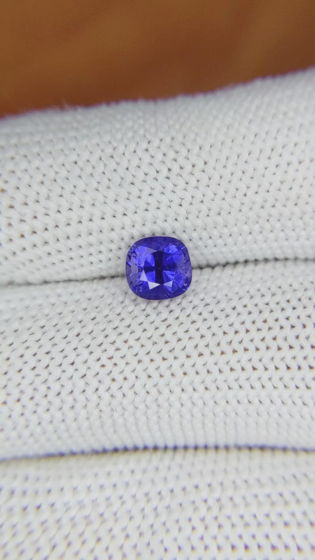 1.21 Ct. Violet Sapphire from Ceylon (Sri Lanka) Size Video