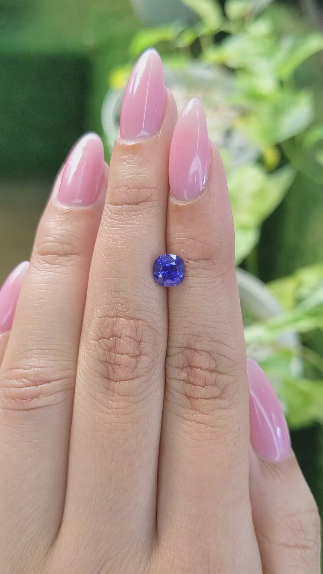 1.21 Ct. Violet Sapphire from Ceylon (Sri Lanka) Size Video