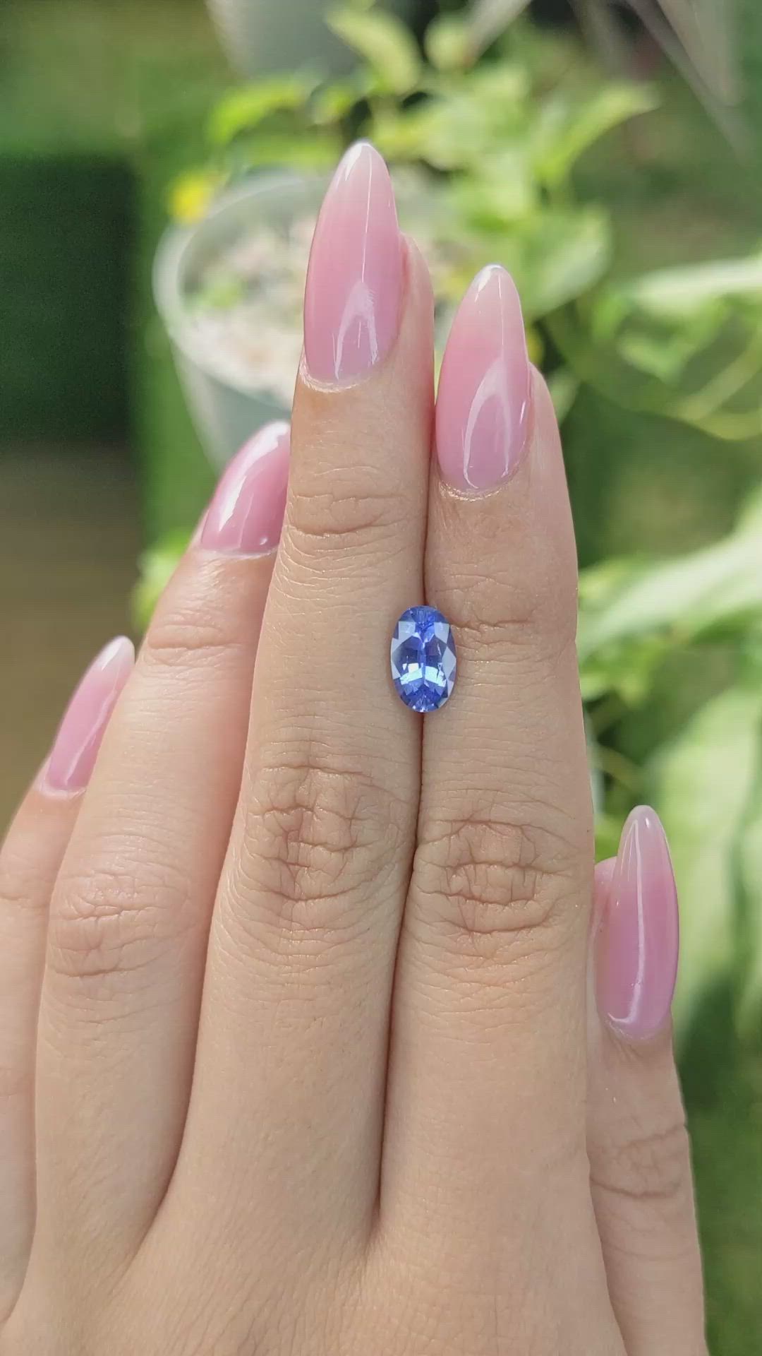 1.48 Ct. Blue Sapphire from Ceylon (Sri Lanka) Size Video