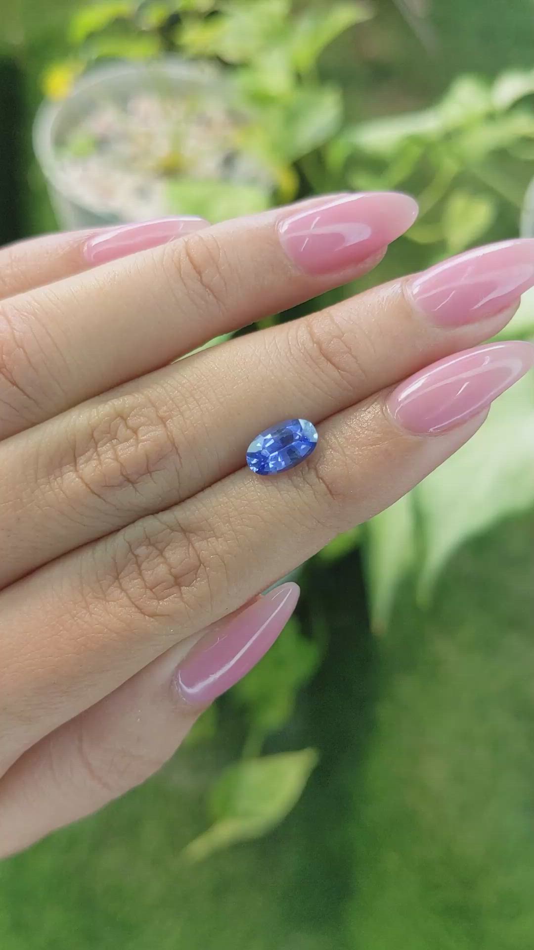 1.48 Ct. Blue Sapphire from Ceylon (Sri Lanka) Size Video